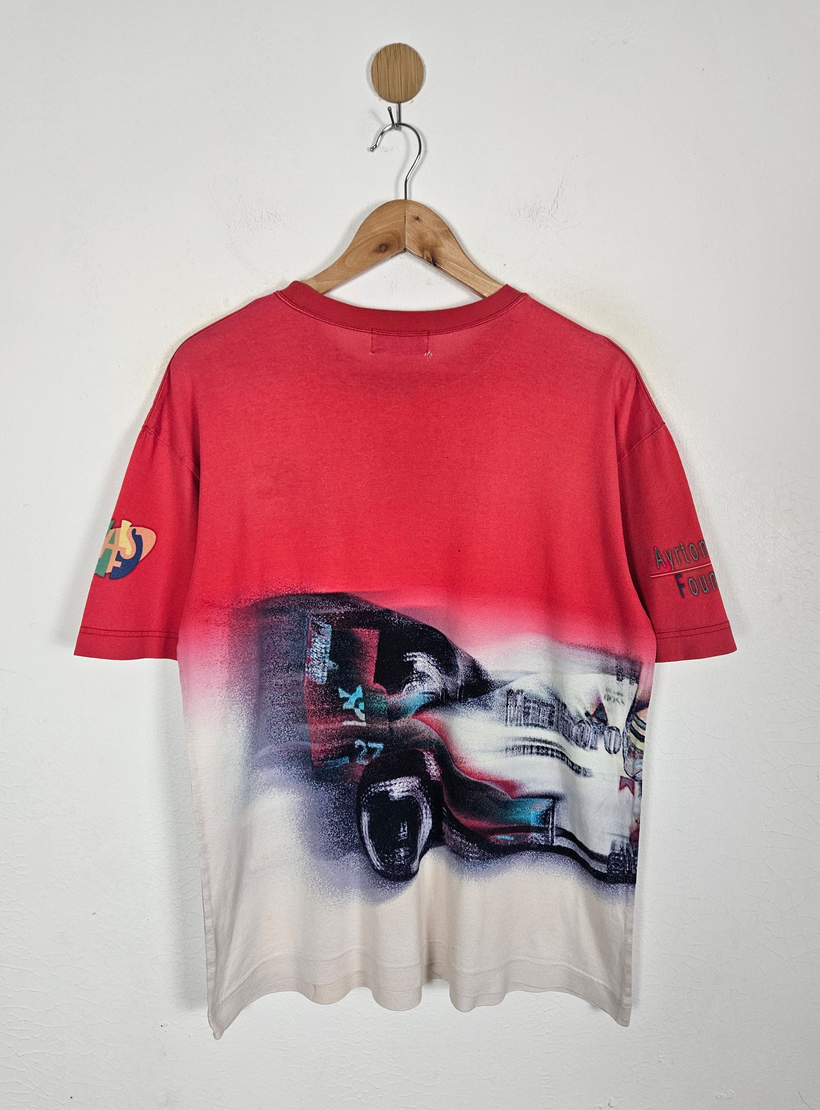 Formula 1 × Vintage Vintage 90s Ayrton Senna Fullprint F1 Racing shirt Size US L / EU 52-54 / 3 - 3 Thumbnail