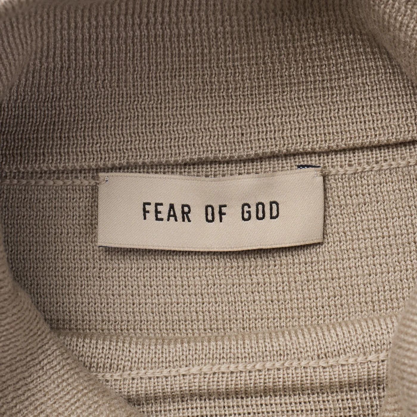 Fear of God FEAR OF GOD Beige Light Weight Wool Knit Turtleneck Sweater Size US L / EU 52-54 / 3 - 6 Thumbnail