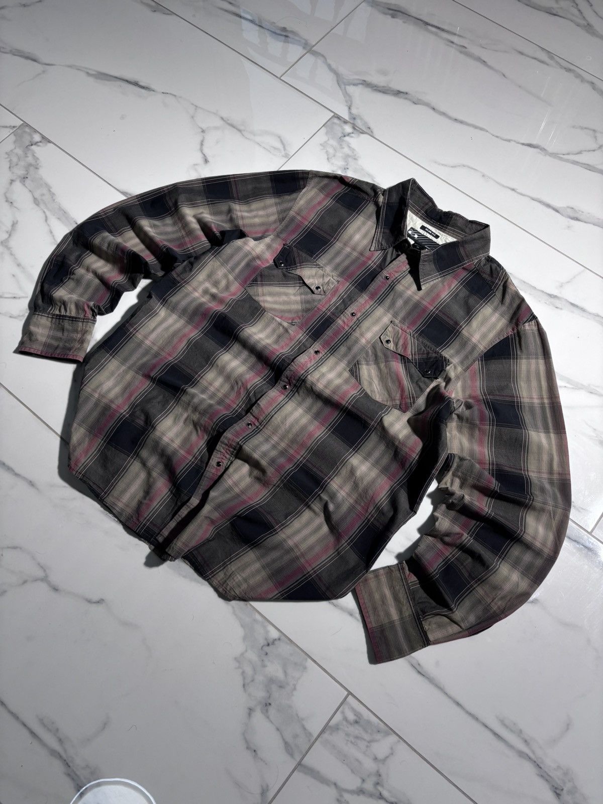 Oakley VTG Oakley Baggy Shirts Long Sleeve Plaid GorpCore Style 00s Size US XL / EU 56 / 4 - 2 Thumbnail