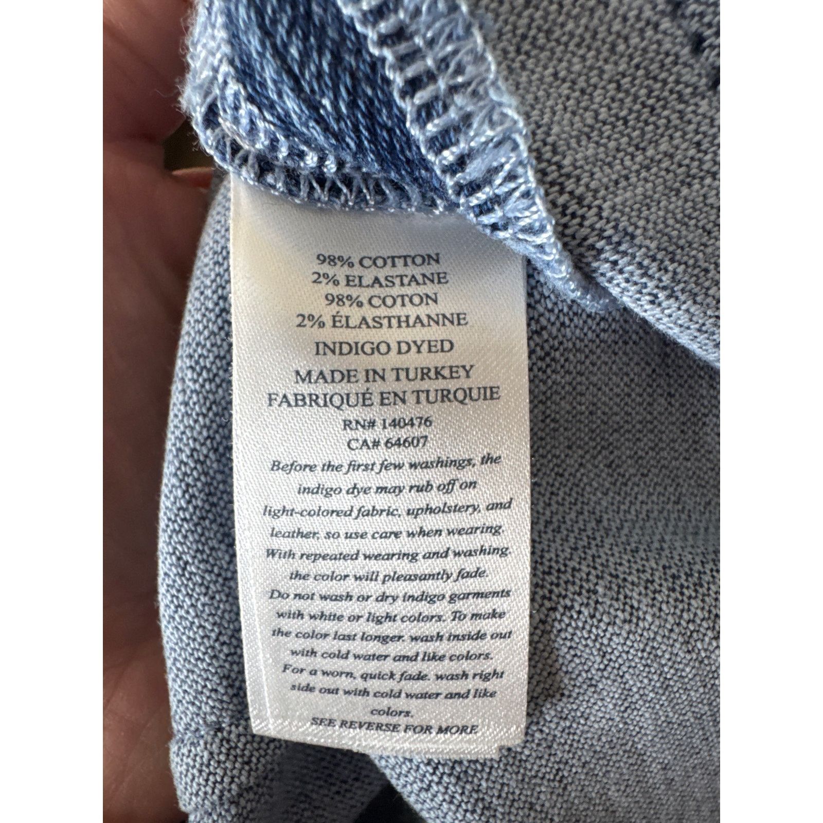 Faherty FAHERTY Stretch Terry Patch Denim Pant Size 29 BLUE Size 29" - 8 Thumbnail