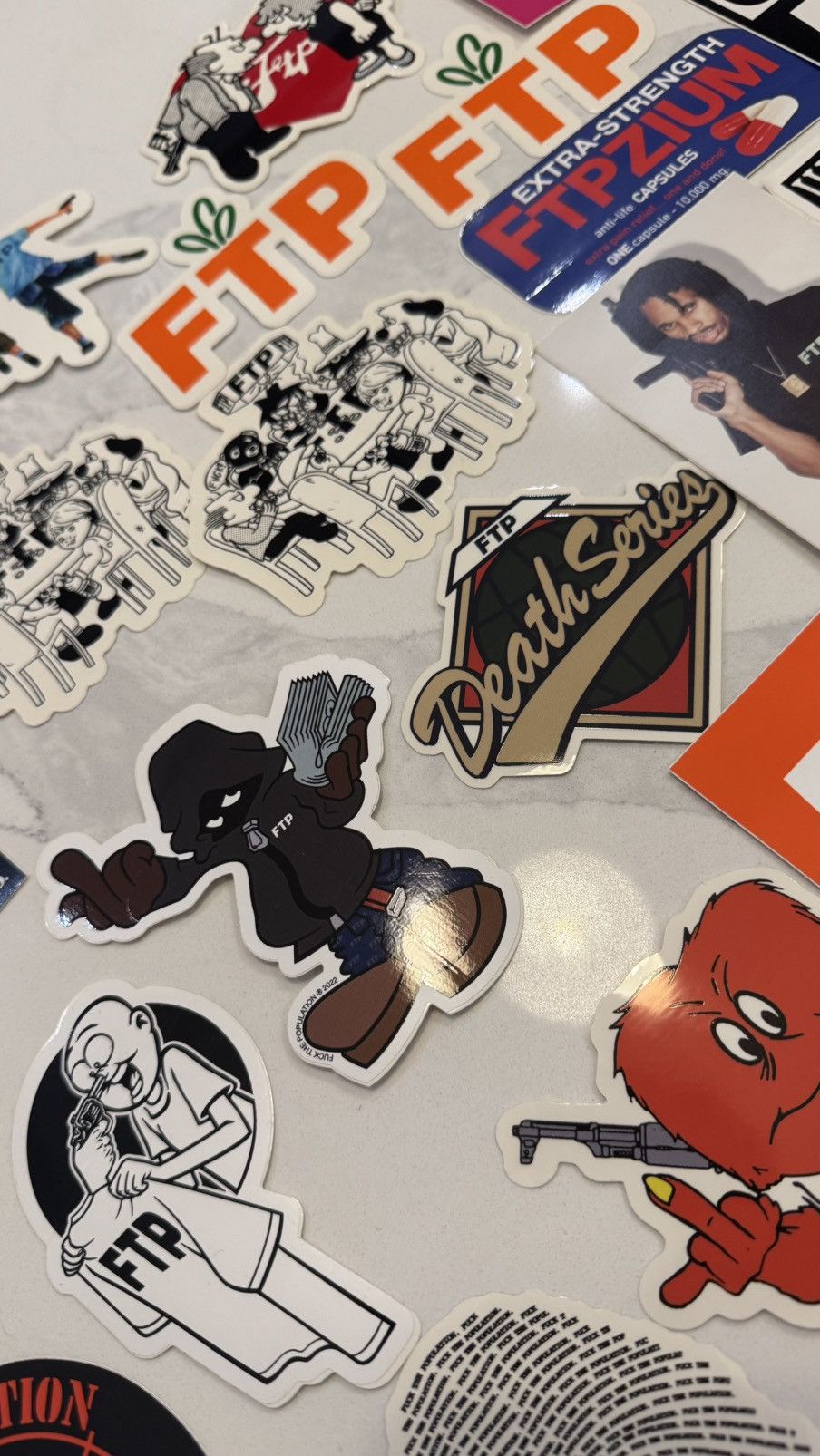Fuck The Population Ftp Sticker Collection Fuck The Population sticker logo lot Size ONE SIZE - 13 Thumbnail