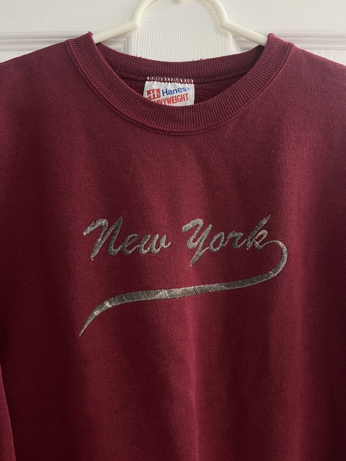 Vintage Vintage Embroidered New York Hanes Heavyweight Crewneck Size US S / EU 44-46 / 1 - 2 Thumbnail
