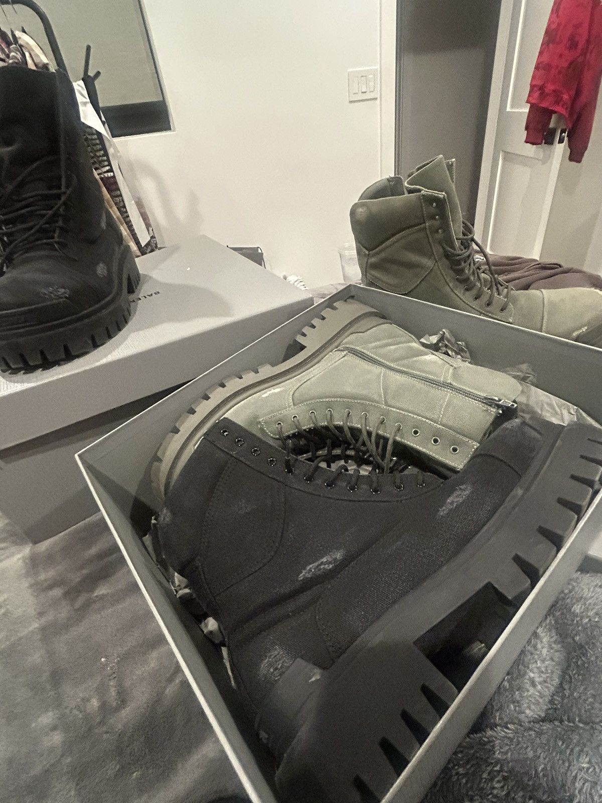 Balenciaga Balenciaga green strike boots canvas Size US 13 / EU 46 - 20 Thumbnail