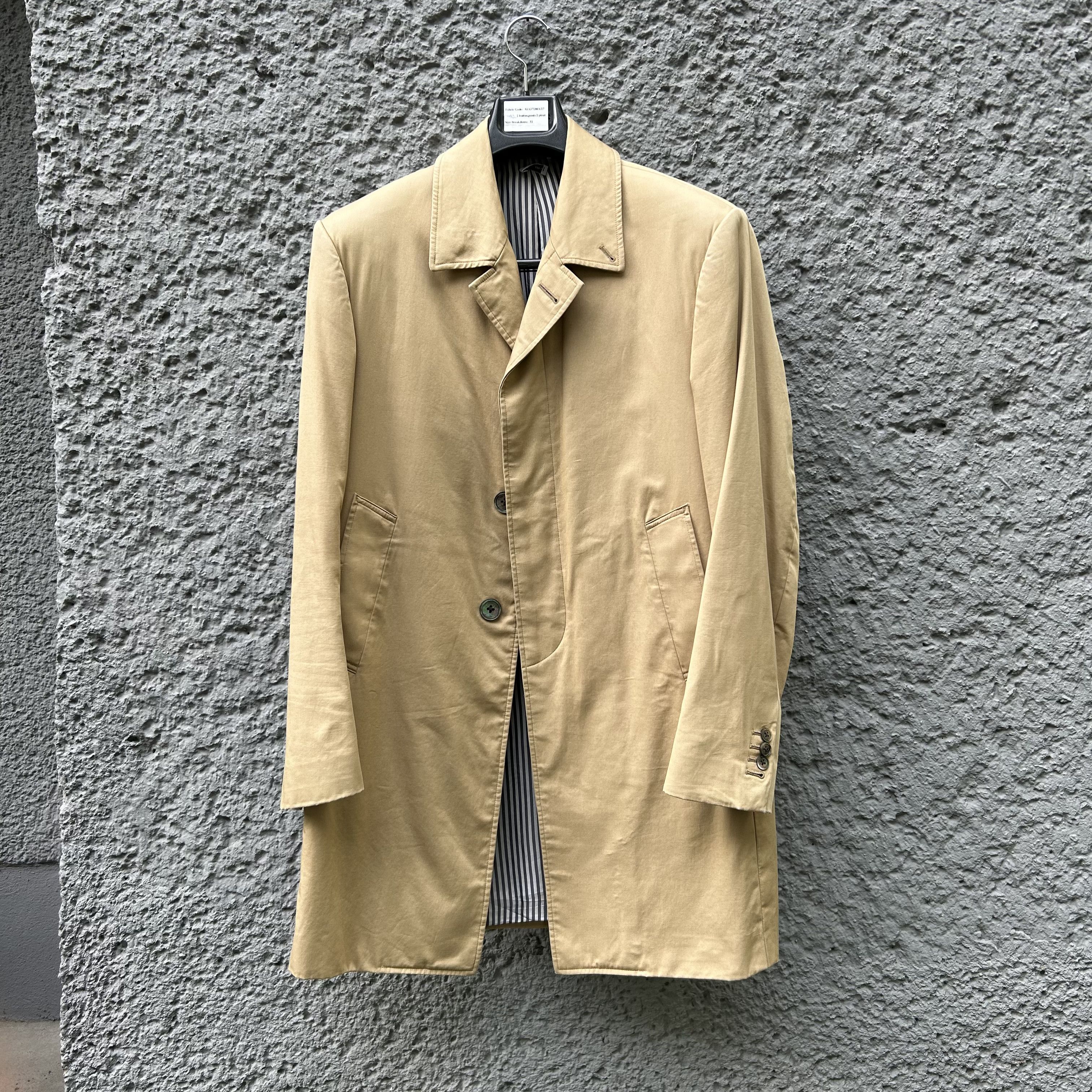 Thom Browne Thom Browne Beige Single-Breasted Bal Coat Overcoat Jacket Size US L / EU 52-54 / 3 - 3 Thumbnail