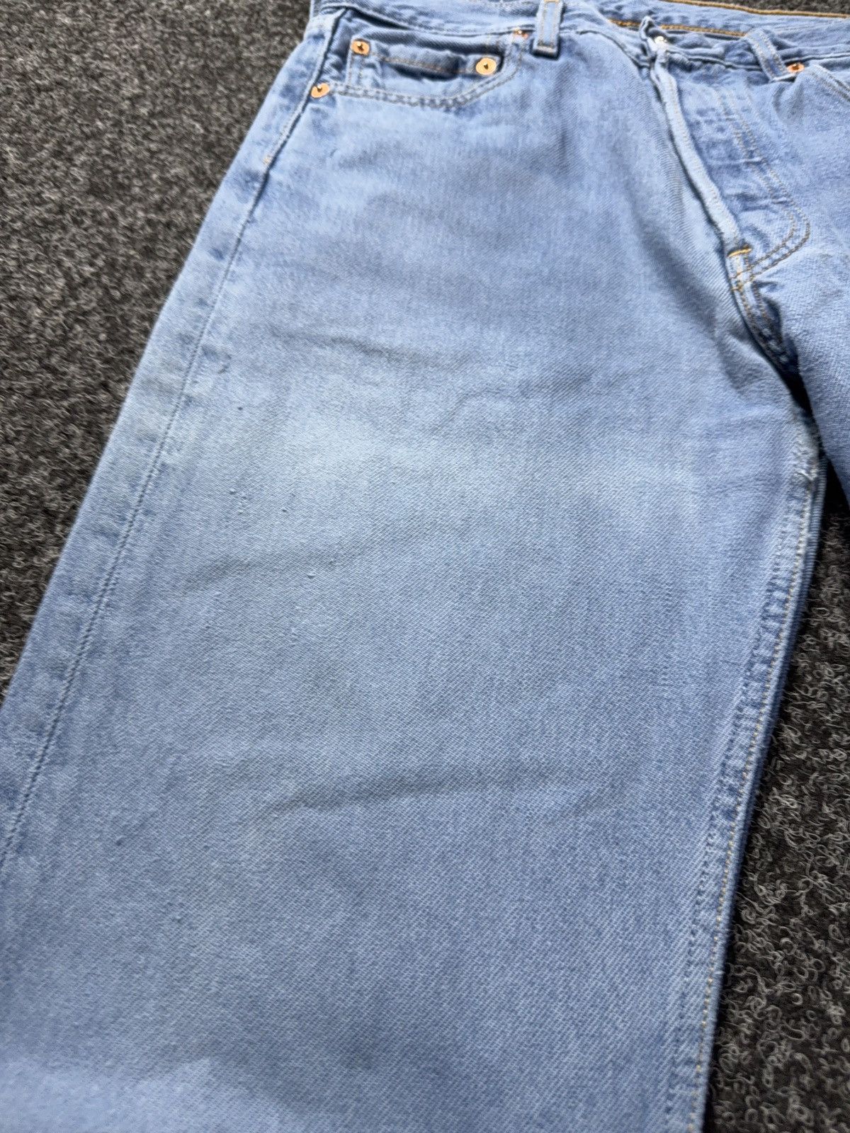 Levi's Vintage Clothing 90s Levi’s 501 USA Distressed Light Wash Straight Leg Jeans Size US 30 / EU 46 - 6 Thumbnail