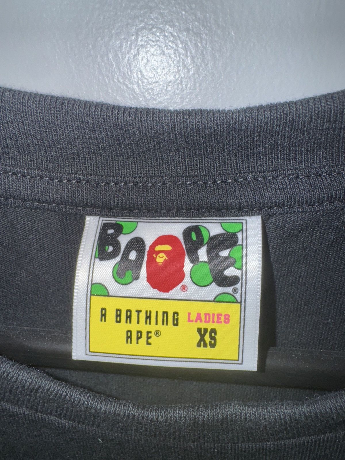 Bape Retro colorful Bape head logo on black tee Size XS / US 0-2 / IT 36-38 - 4 Thumbnail