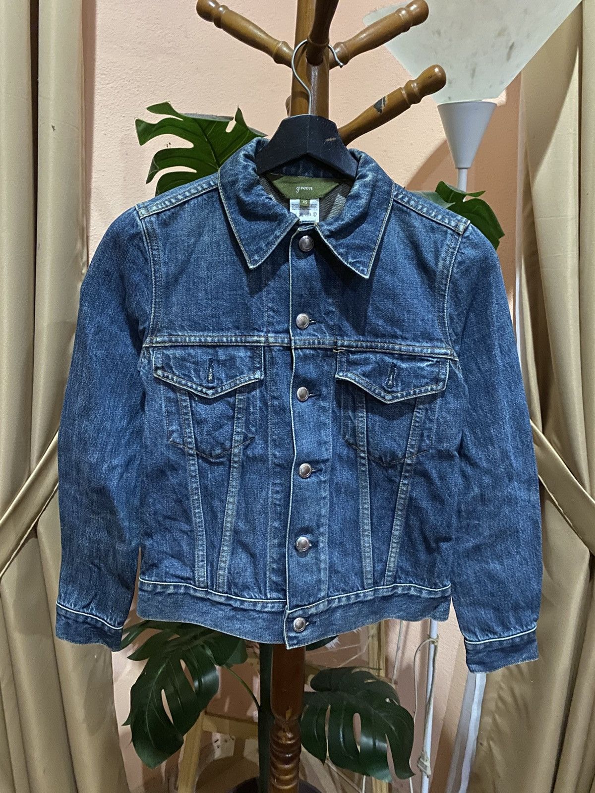 Japanese Brand Vintage Japanese Denim Jacket by Green – Made in Japan Size US XXS / EU 40 - 3 Thumbnail