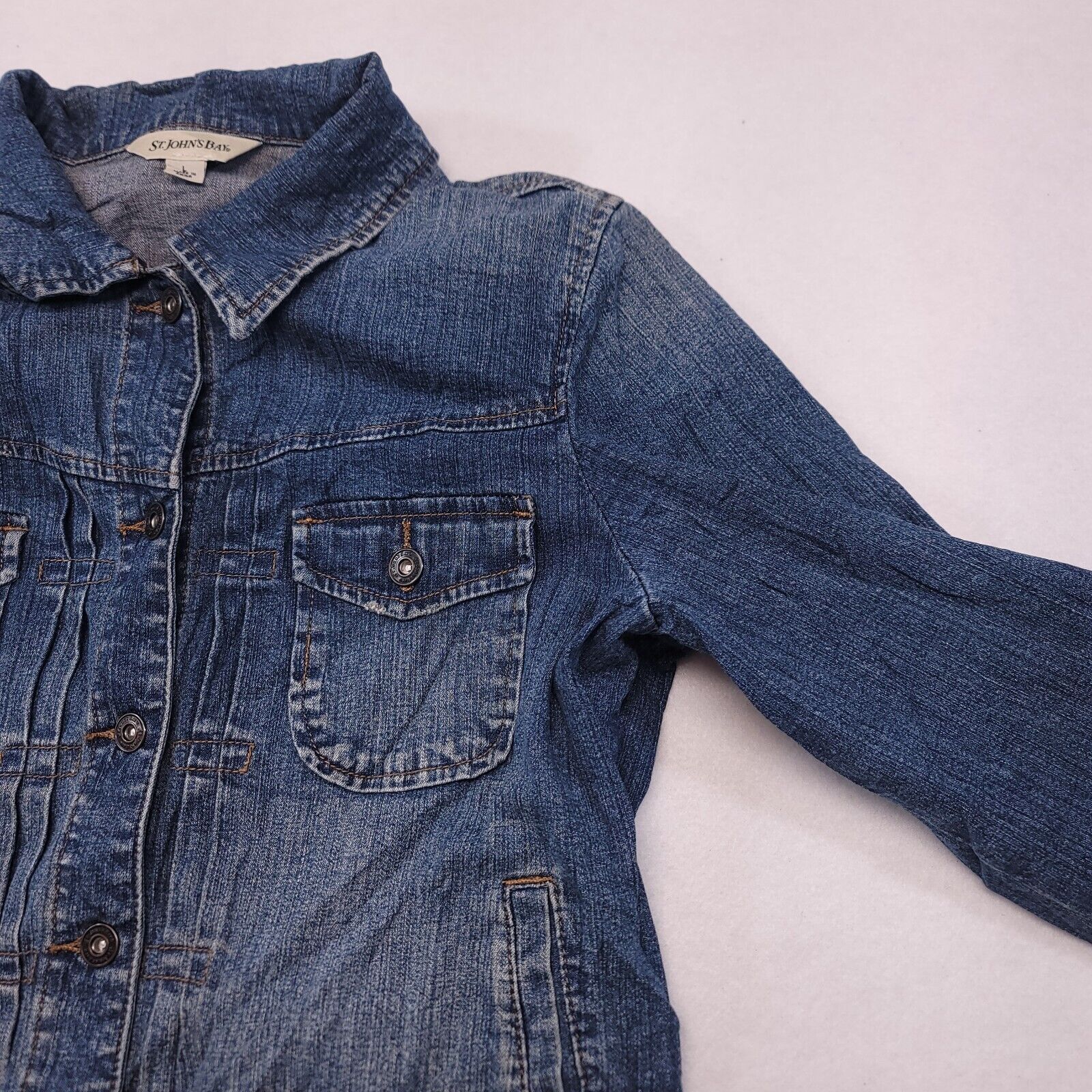 St. Johns Bay St Johns Bay Button Up Denim Jacket Womens Size Large L Blue Size L / US 10 / IT 46 - 5 Thumbnail