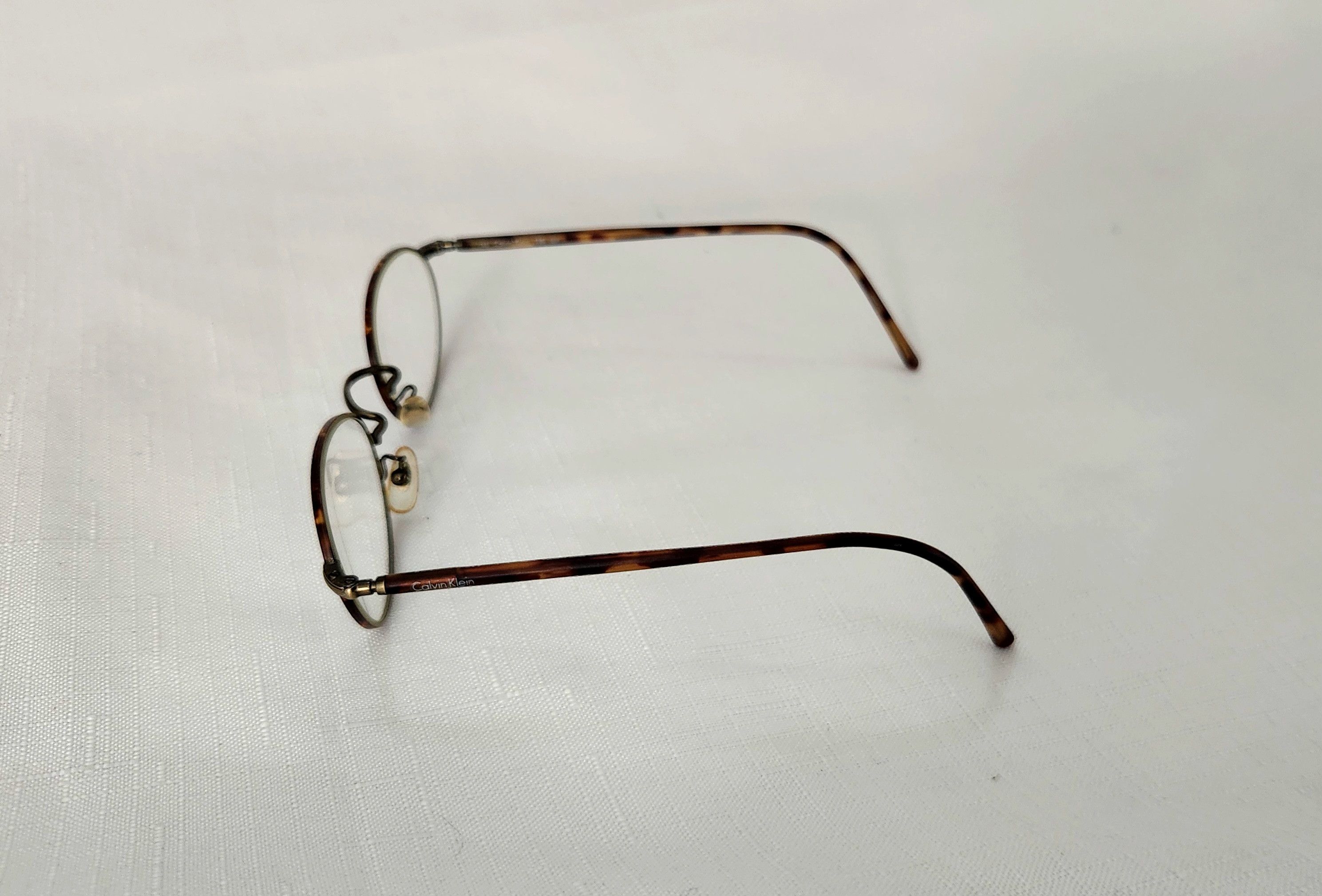 Calvin Klein × Vintage CALVIN KLEIN Vintage Tortoise 136 557 EYEGLASSES Frame Italy Size ONE SIZE - 3 Thumbnail