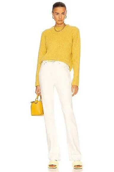 The Elder Statesman o1mle0524 Cashmere Crewneck Sweater in Yellow Size M / US 6-8 / IT 42-44 - 4 Thumbnail