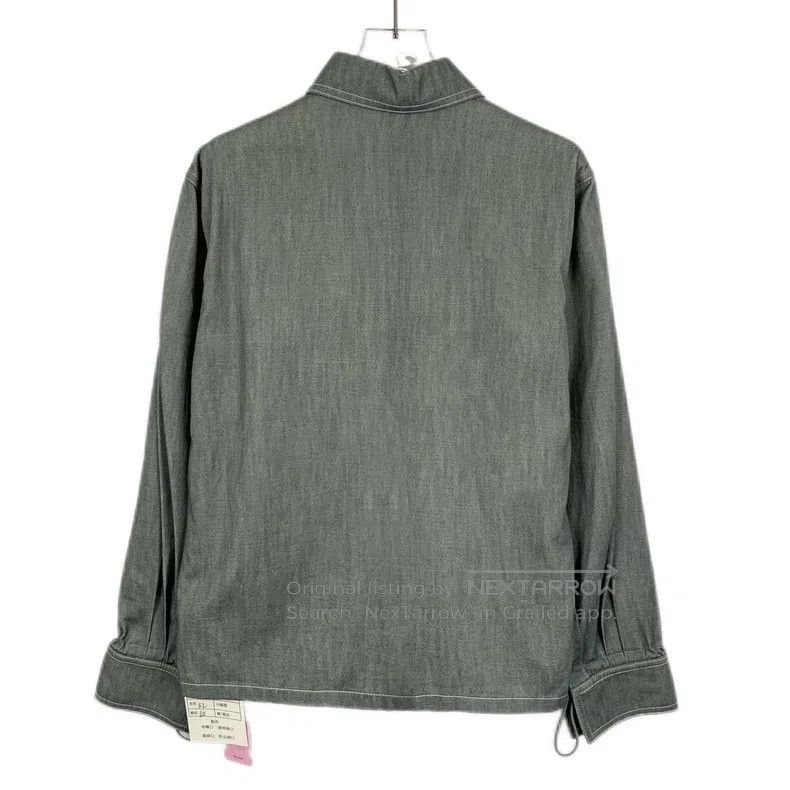 Fendi Fendi Olive Green Logo Relief Cotton Collar Single Breaste Size XXS / US 00 / IT 34 - 2 Thumbnail
