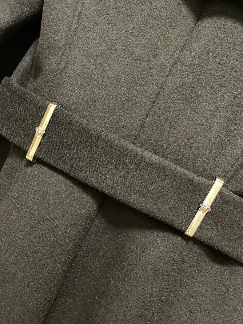Versace Versace Black wool coat Size S / US 4 / IT 40 - 6 Thumbnail