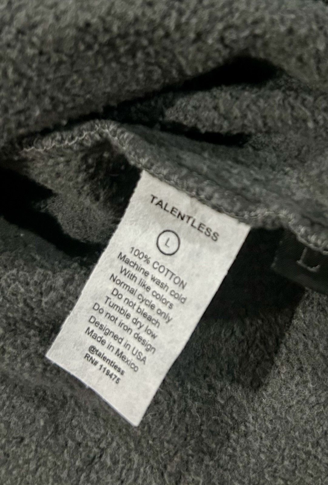 Talentless Talentless Men's Heavyweight Embroidered Hoodie – Steel Grey Size US L / EU 52-54 / 3 - 10 Thumbnail