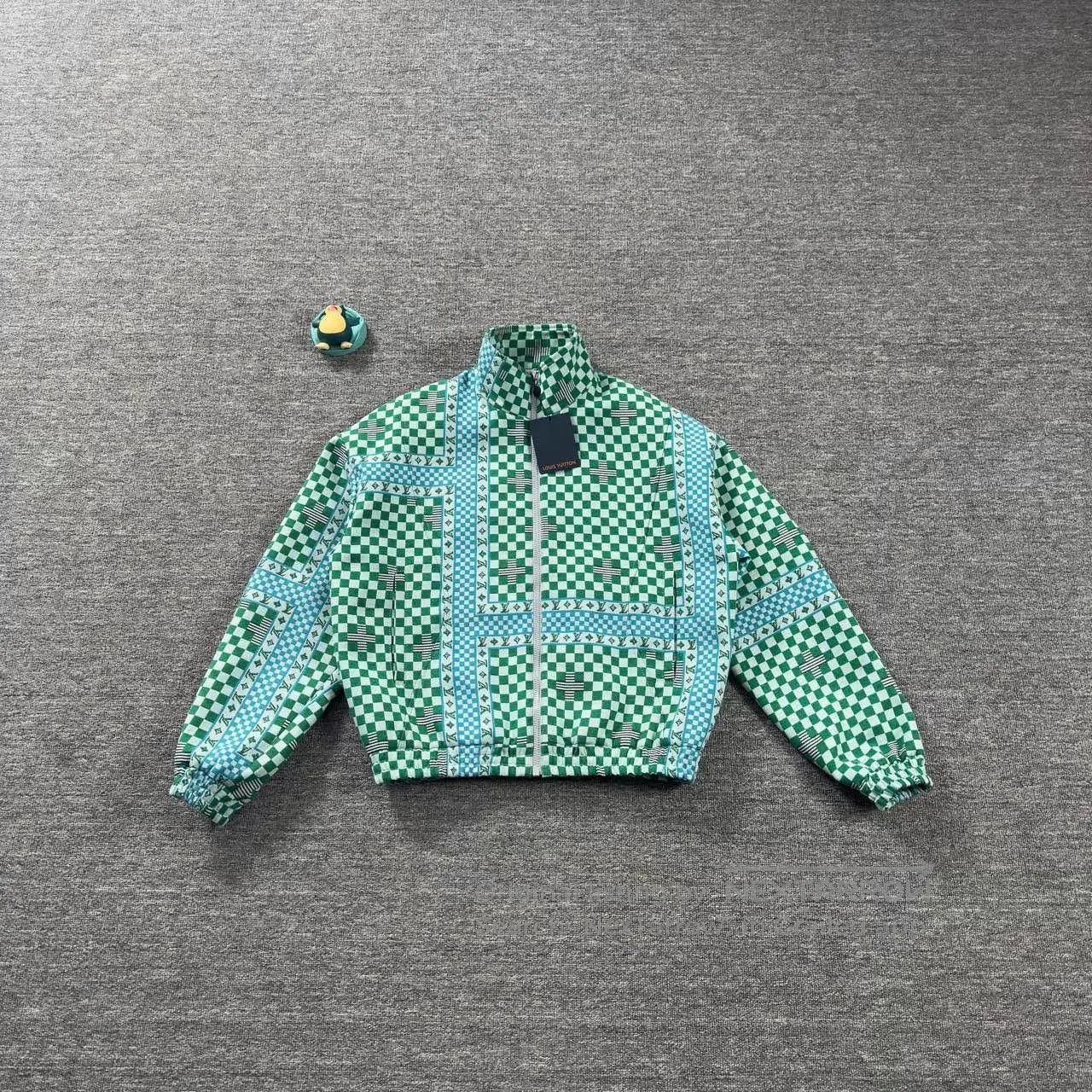 Louis Vuitton LV Green Checkered Print Coat. Size US M / EU 48-50 / 2 - 1 Thumbnail