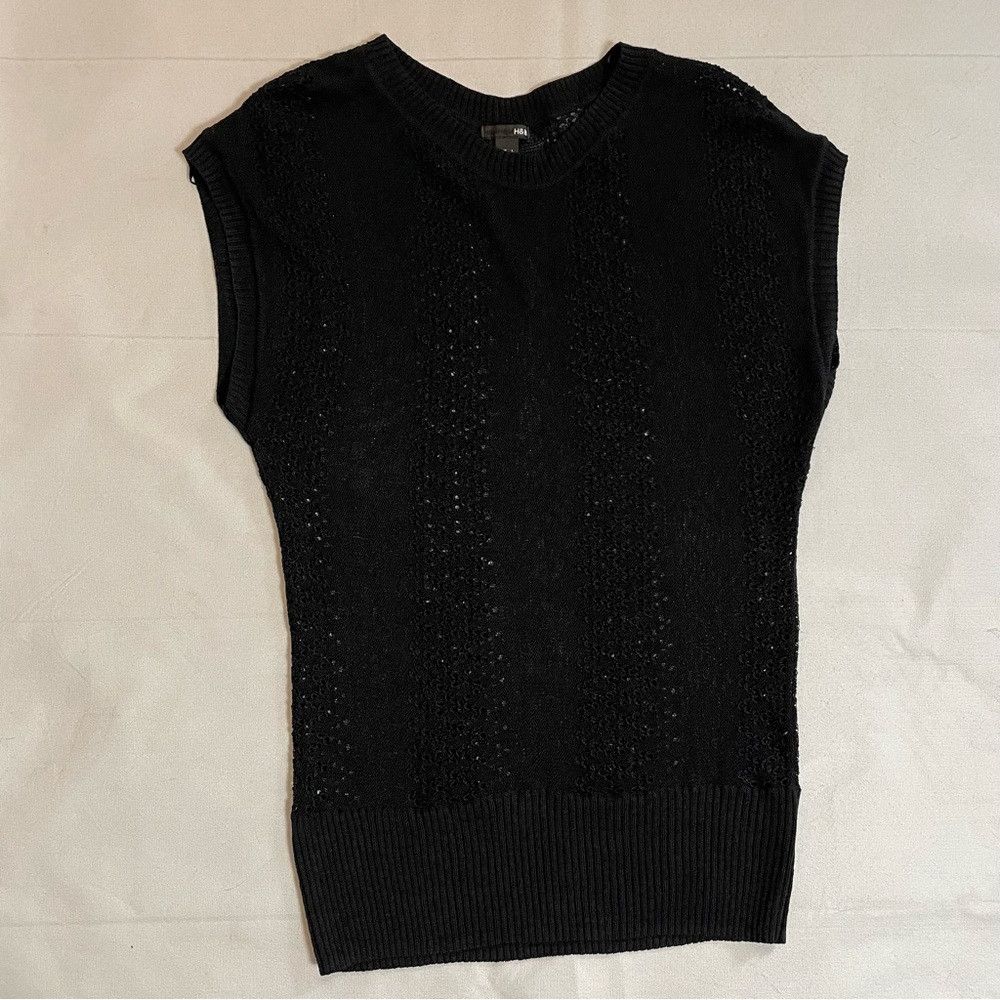H&M H&M Black Knit Linen Blend Sleeveless Top Size L Size L / US 10 / IT 46 - 5 Thumbnail
