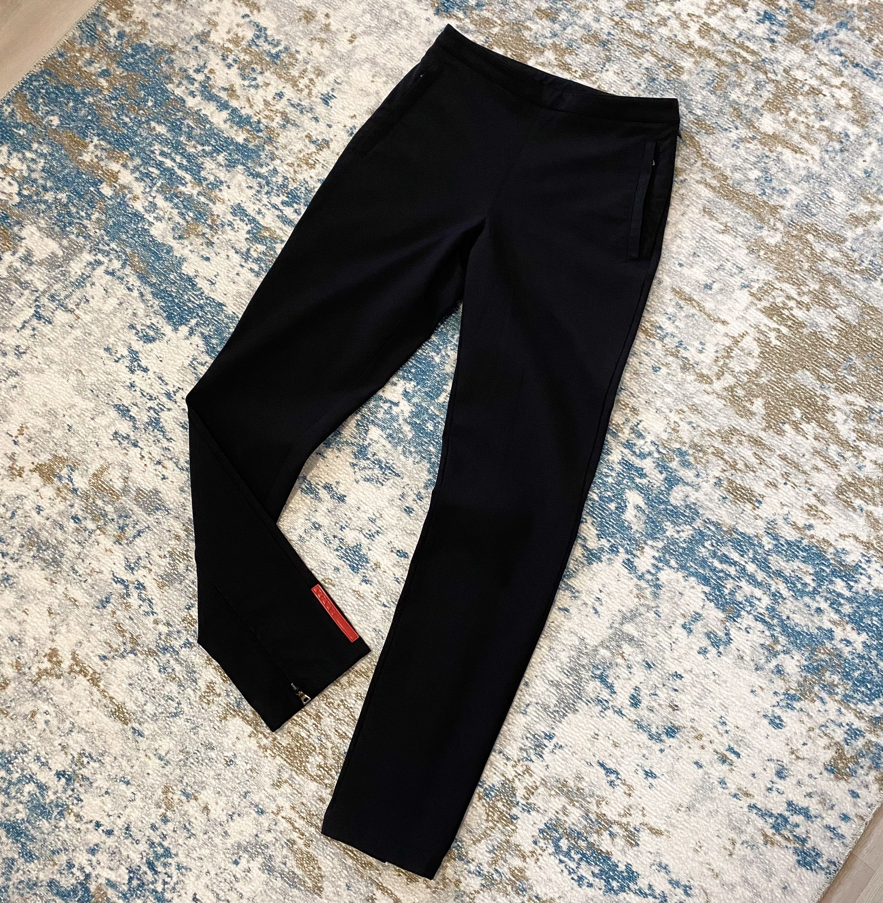 Prada Prada Nylon Red Tab Zipper Pants Size 26" / US 2 / IT 38 - 2 Thumbnail