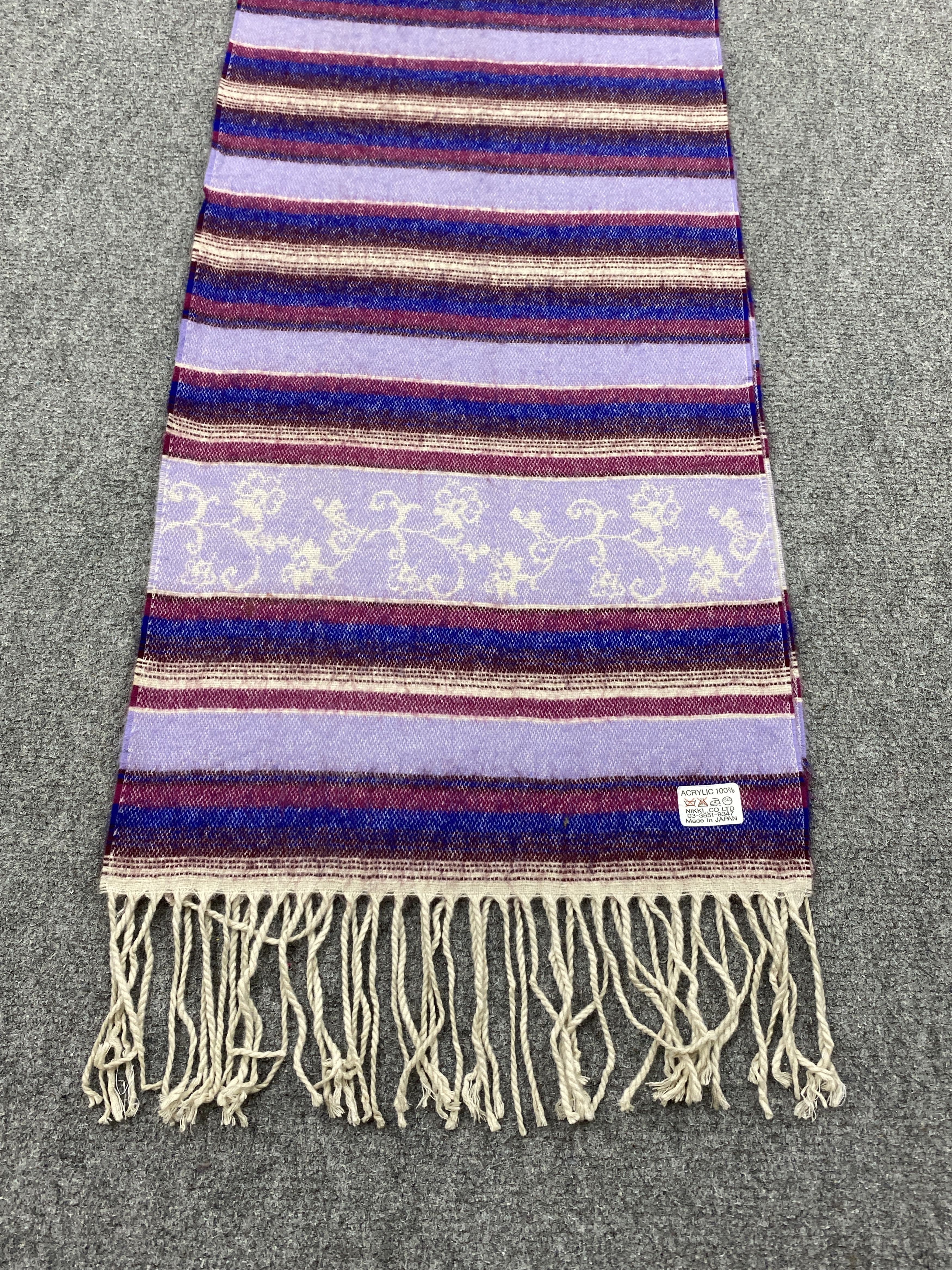 Japanese Brand Vintage Japanese Brand Stripes Muffler Scarf SC0041 Size ONE SIZE - 3 Thumbnail