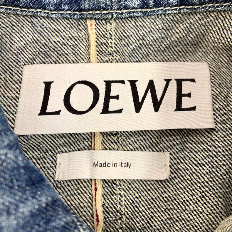 Loewe LOEWE Dark blue aged cotton tasseled lapel single snap lon Size XS / US 0-2 / IT 36-38 - 6 Thumbnail