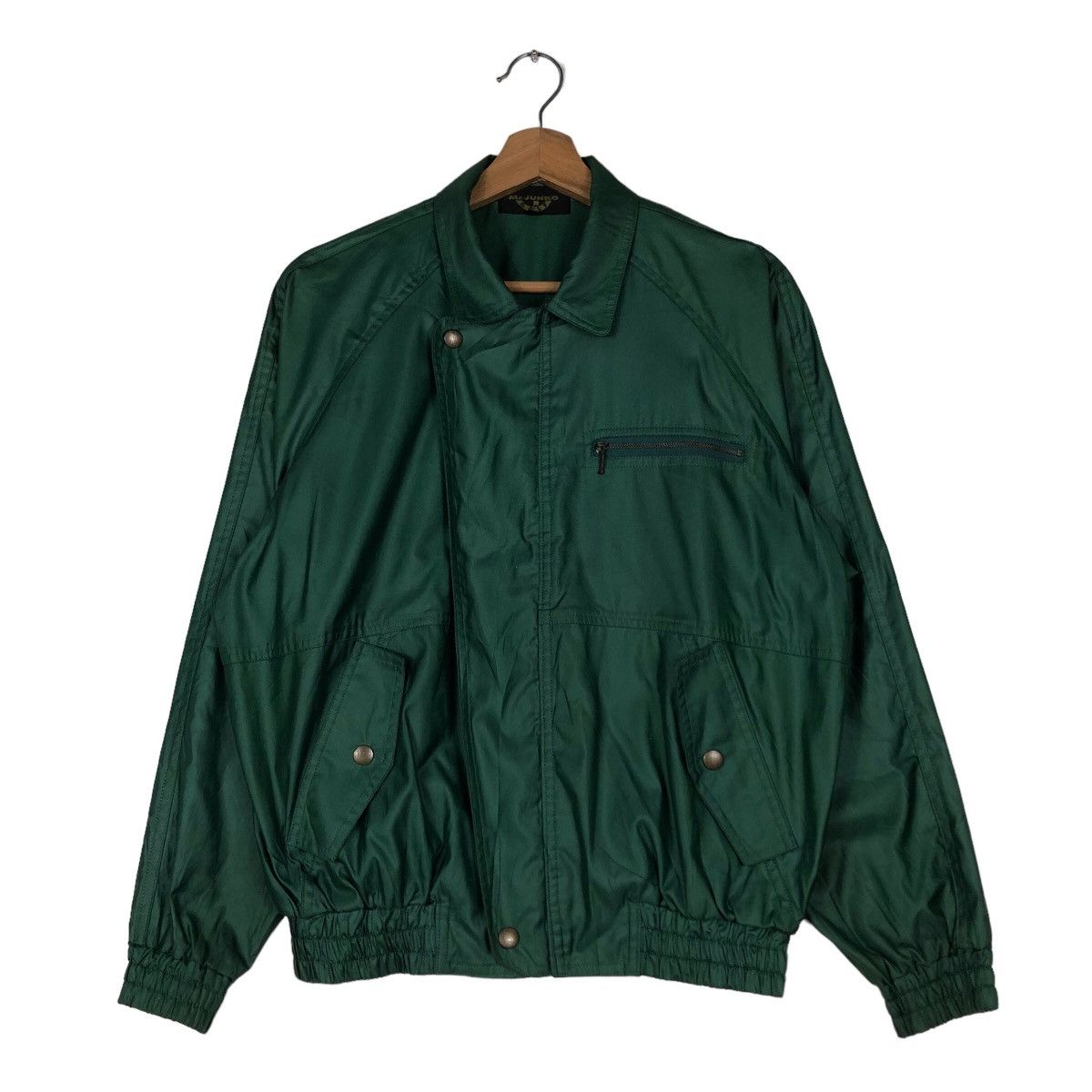 Japanese Brand 🔥Rich Green Vintage Bomber Jacket Nylon Mr Junko Japan Size US M / EU 48-50 / 2 - 2 Thumbnail