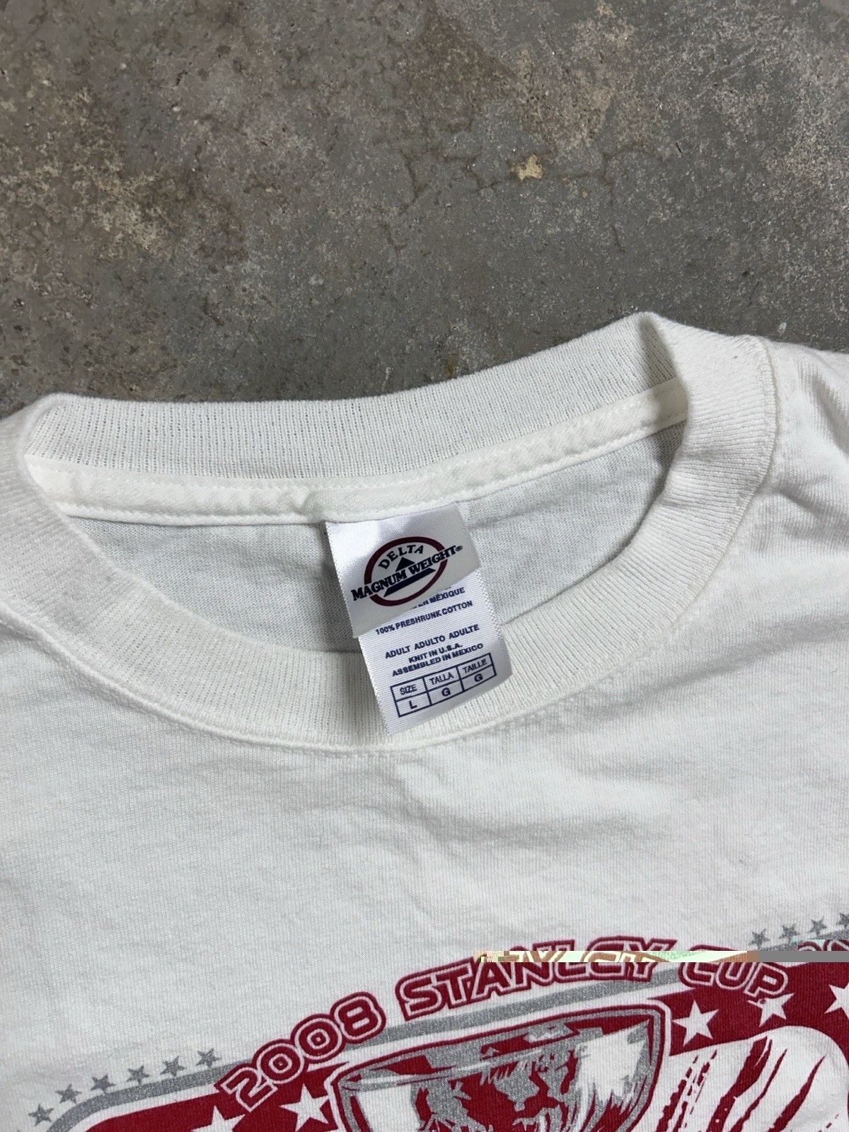 Delta Vintage 2008 Detroit Red Wings NHL Champions T-Shirt Size US L / EU 52-54 / 3 - 2 Thumbnail