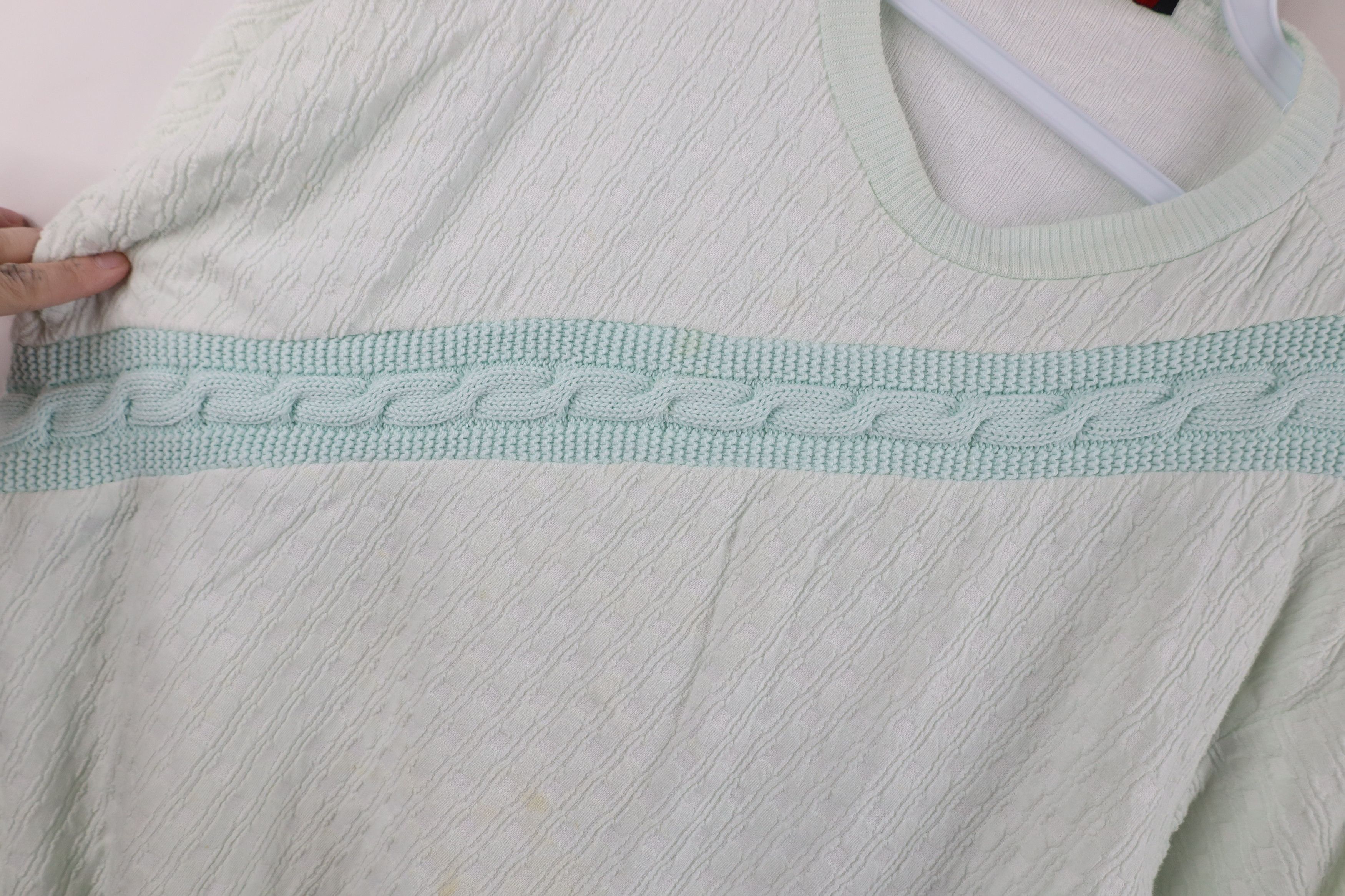 Vintage Vintage 90s Streetwear Knit Short Sleeve Sweatshirt USA Size S / US 4 / IT 40 - 6 Thumbnail