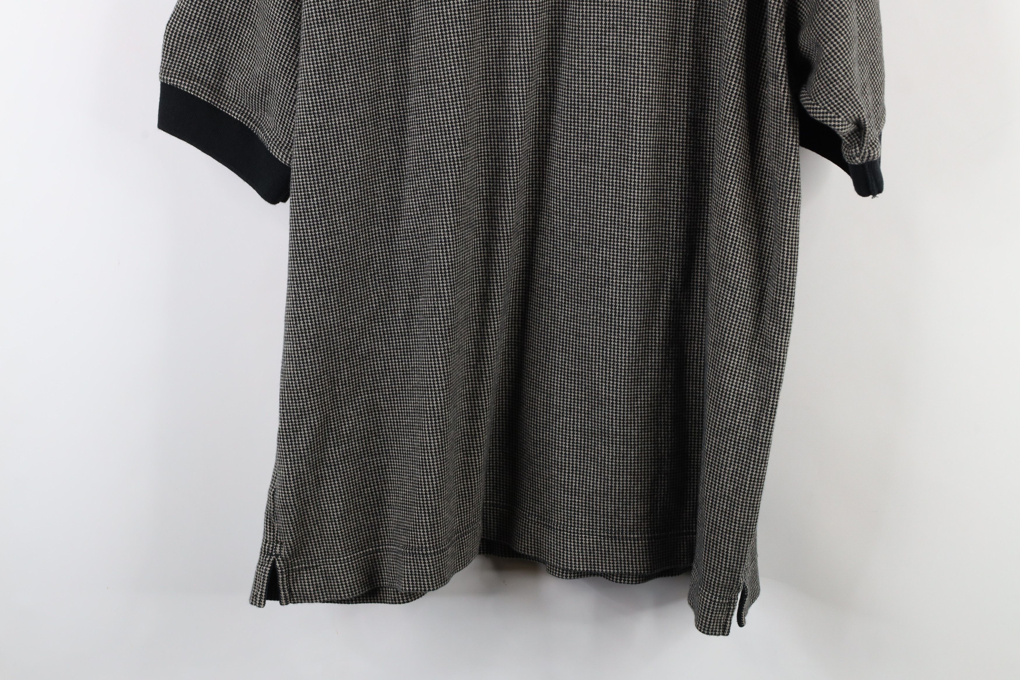 Vintage Vintage 90s Streetwear Houndstooth Collared Golf Polo Shirt Size US L / EU 52-54 / 3 - 10 Thumbnail