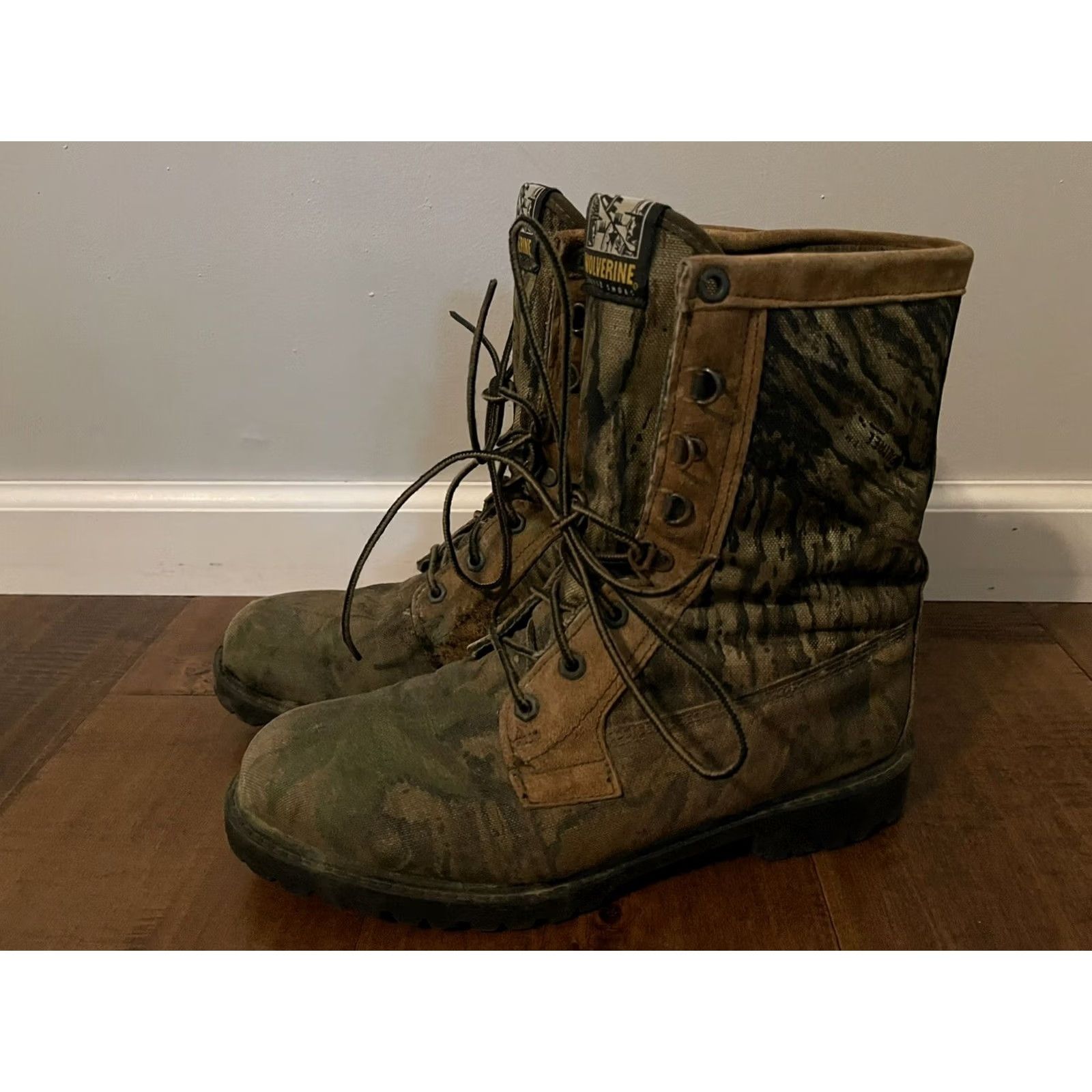 Realtree VINTAGE Wolverine Boots Outdoor Realtree Camo Made in USA Men's 11.5M 9" Size US 12 / EU 45 - 6 Thumbnail