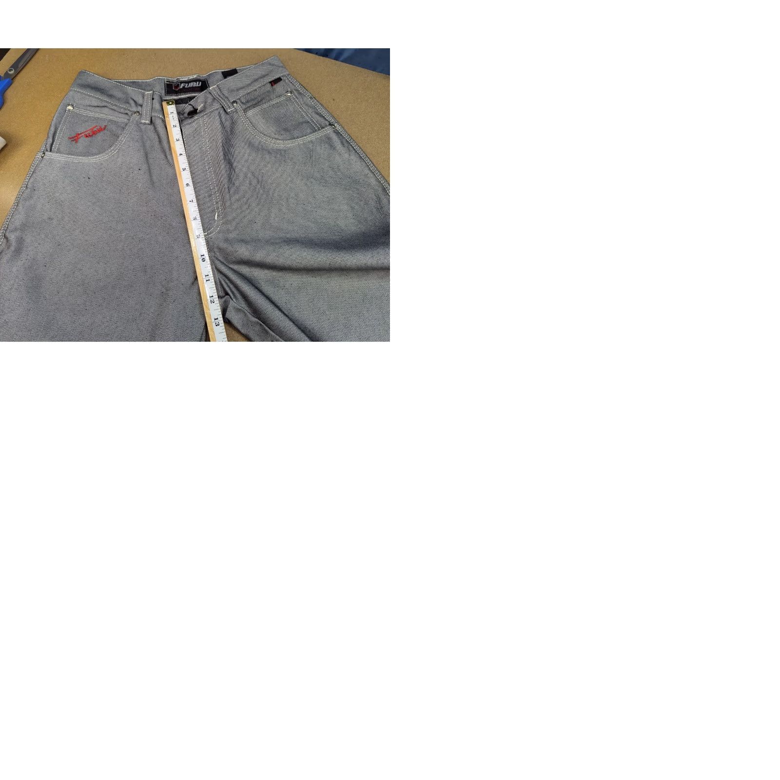 Fubu FUBU Jeans 90s Gray Baggy Hip-Hop 30 Regular Denim Cotton Vintage Men Jeans 90s Theme Inseam 31.5 in Mens Size US 30 / EU 46 - 9 Thumbnail