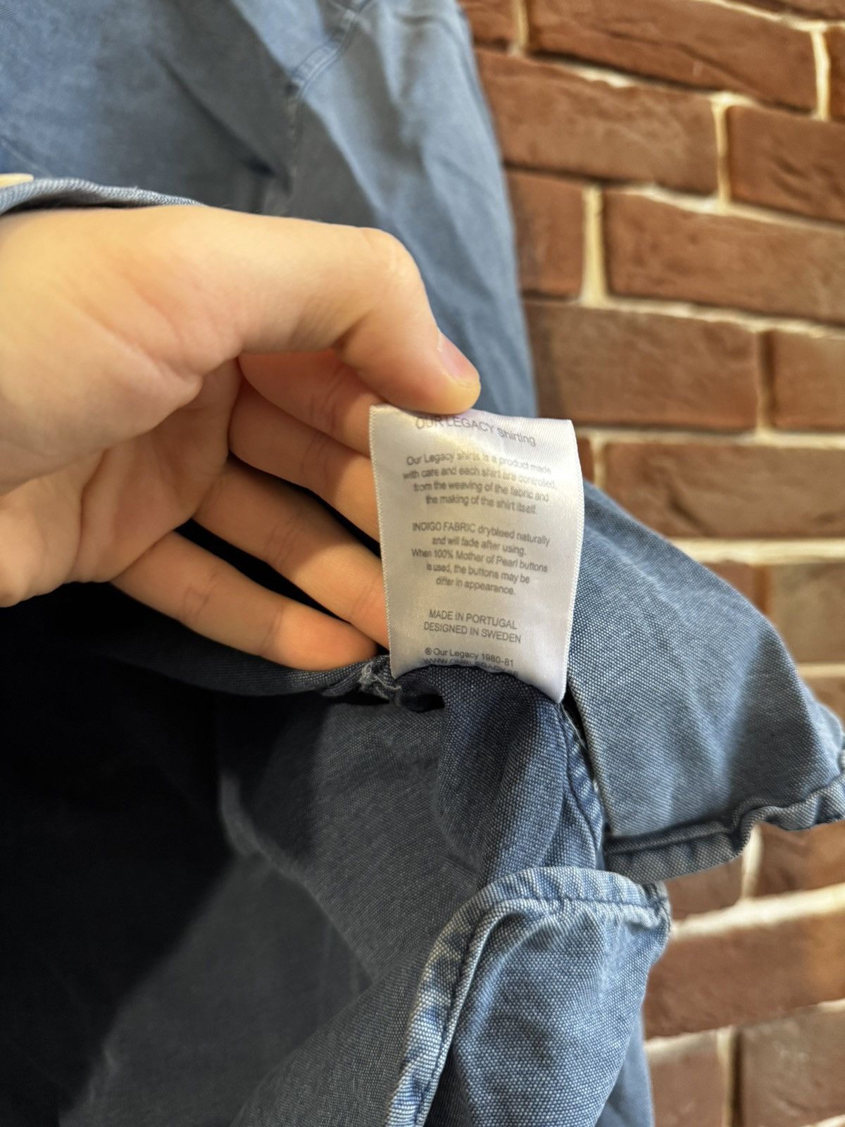 Our Legacy Rare Vintage Our Legacy Indigo Button Up Shirt Shirting Size US S / EU 44-46 / 1 - 7 Thumbnail