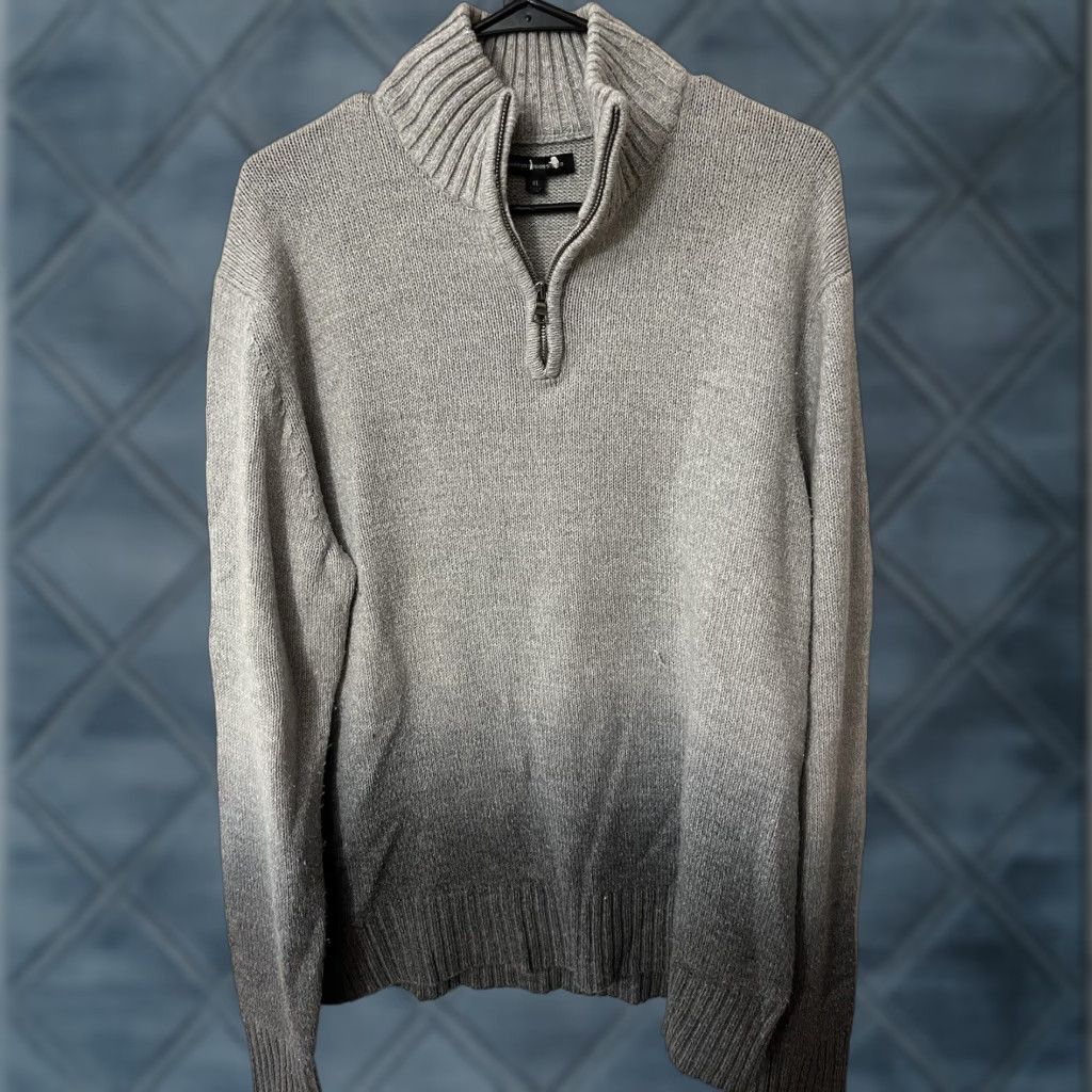 Express VINTAGE Express Shirt Mens XL Grey 1/4 Zip Wool Blend Sweater Fall Winter Casual Mens Size US XL / EU 56 / 4 - 1 Thumbnail