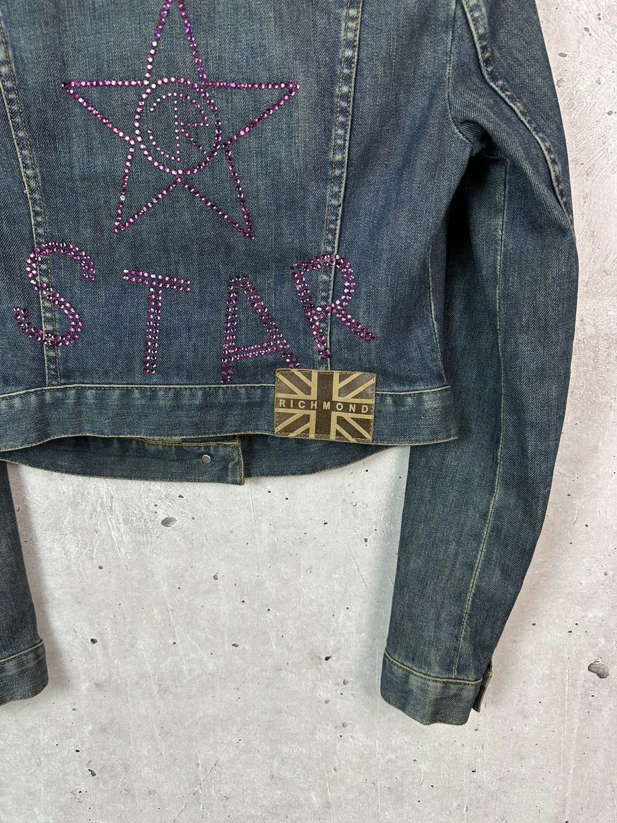 John Richmond Vintage Richmond Sequin Logo Denim Women’s Jacket Size S / US 4 / IT 40 - 8 Thumbnail