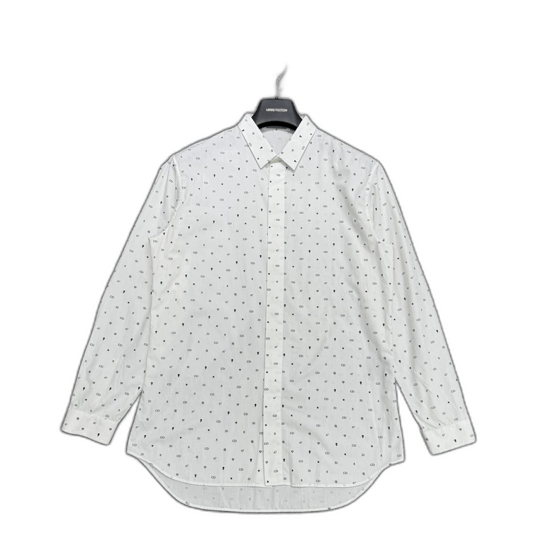 Dior Dior Printed Long Sleeve Shirt Size 40 Size US M / EU 48-50 / 2 - 1 Thumbnail