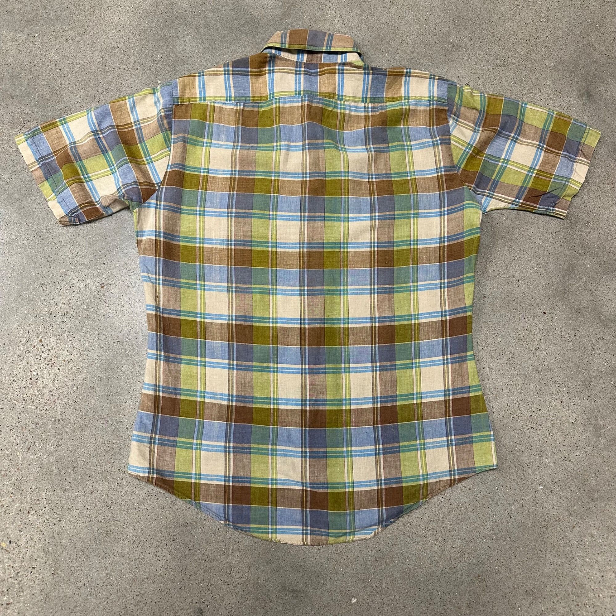 Arrow × Vintage Vintage 60s Sussex Arrow Plaid Short Sleeve Button Up Shirt Size US M / EU 48-50 / 2 - 2 Thumbnail