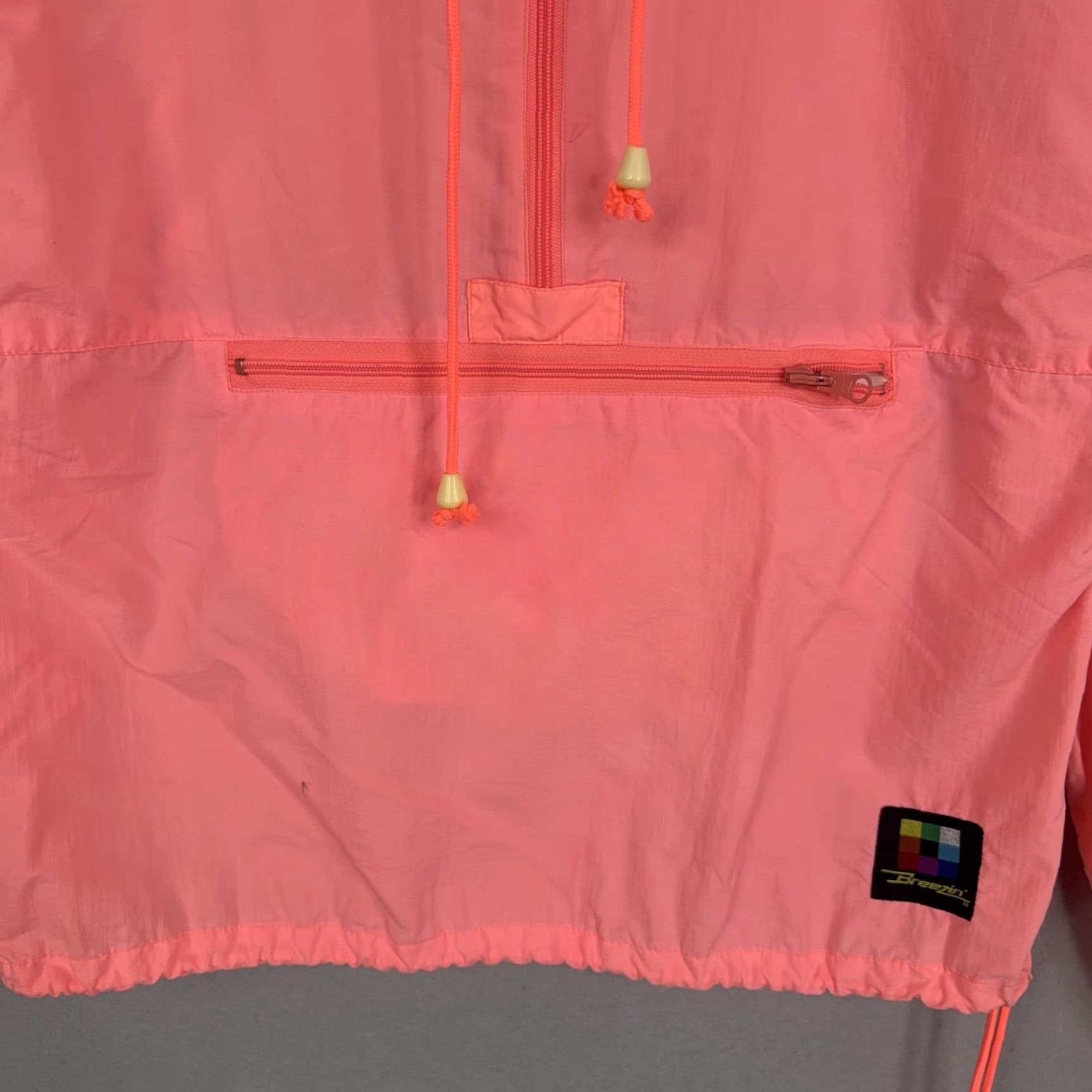 Vintage VINTAGE Breezin Windbreaker Jacket Mens S Pink Hooded 80s 90s Nylon Lightweight Zip Front Pocket Logo Breezin Theme Outdoor Size US S / EU 44-46 / 1 - 3 Thumbnail