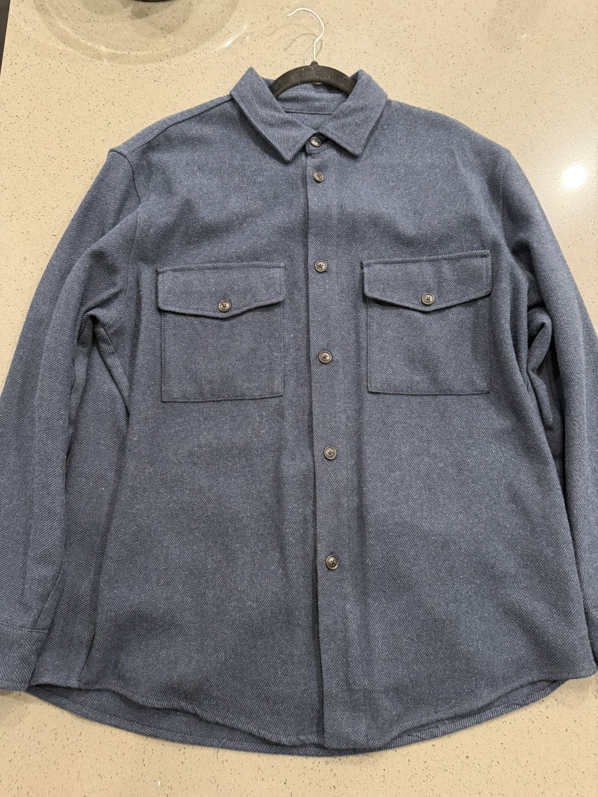 Zara Zara Navy Button Up Overshirt Size US XL / EU 56 / 4 - 1 Thumbnail