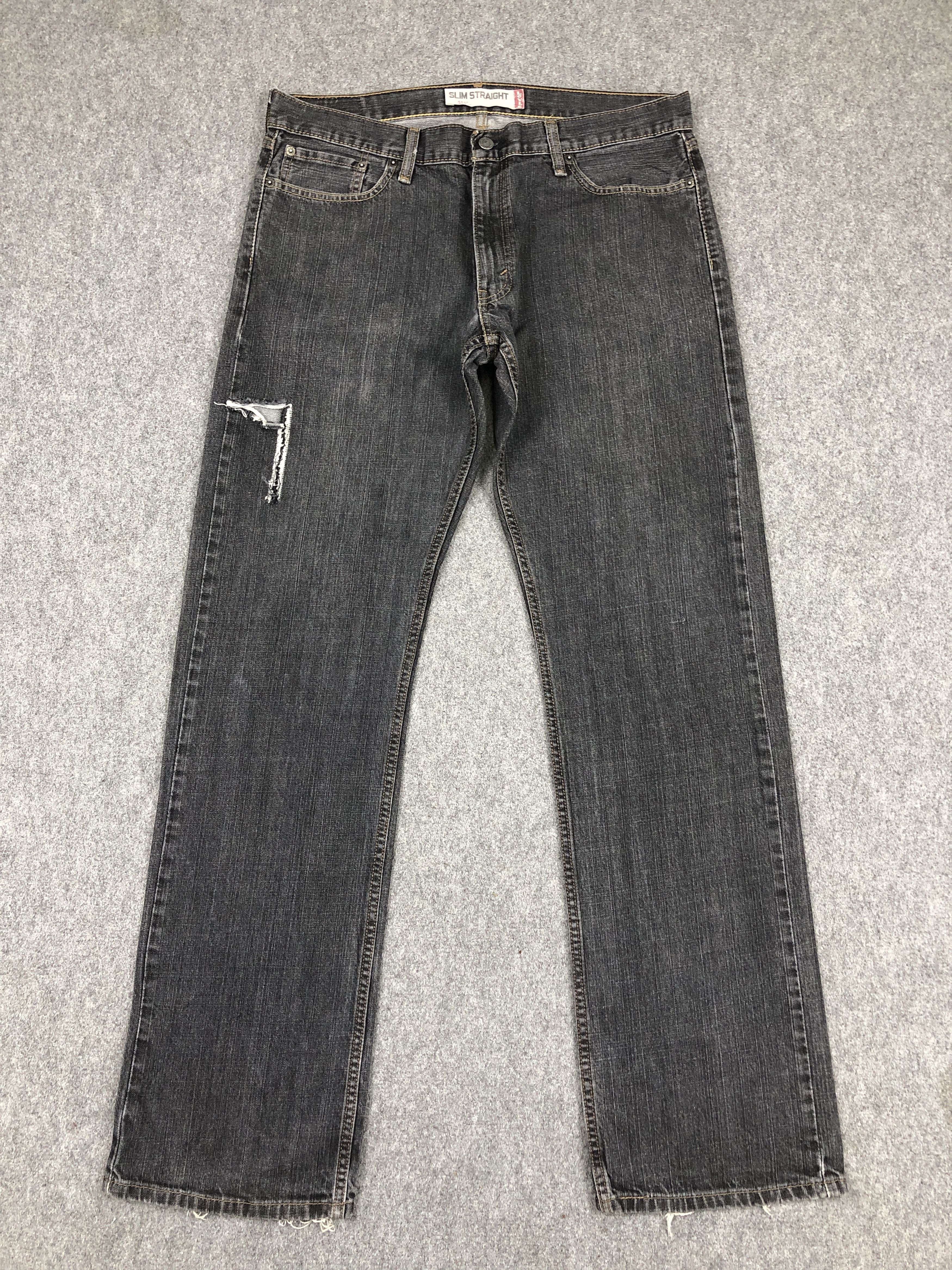 Levi's Distressed Vintage Levis 514 Black Jeans DP2367 Size US 36 / EU 52 - 1 Thumbnail