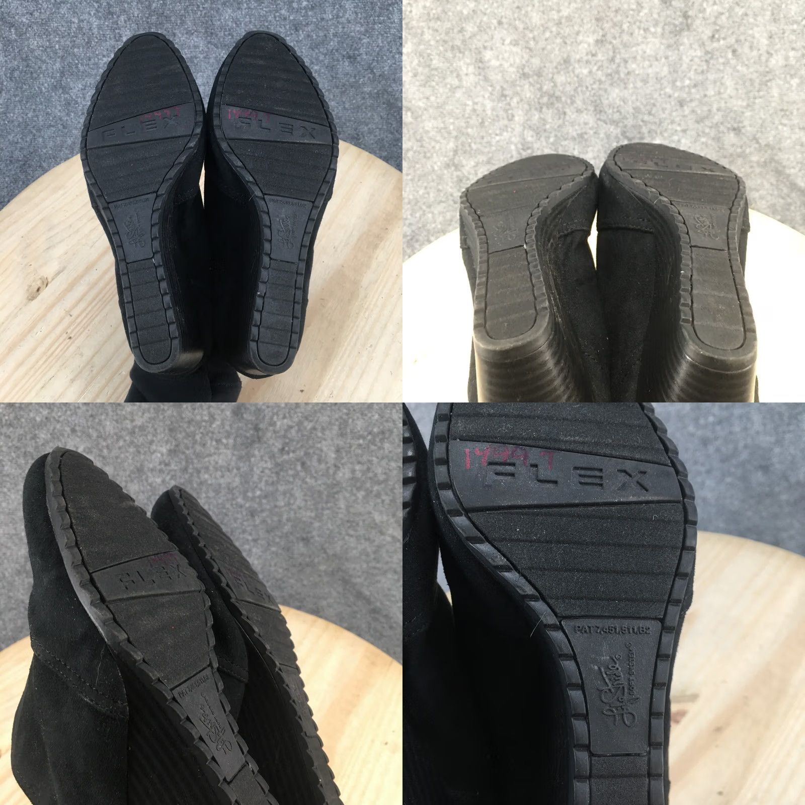 Vintage Lifestride Ankle Boots Womens 9M Black Suede Wedge Heel Casual Bootie Shoes Size US 9 / IT 39 - 9 Thumbnail