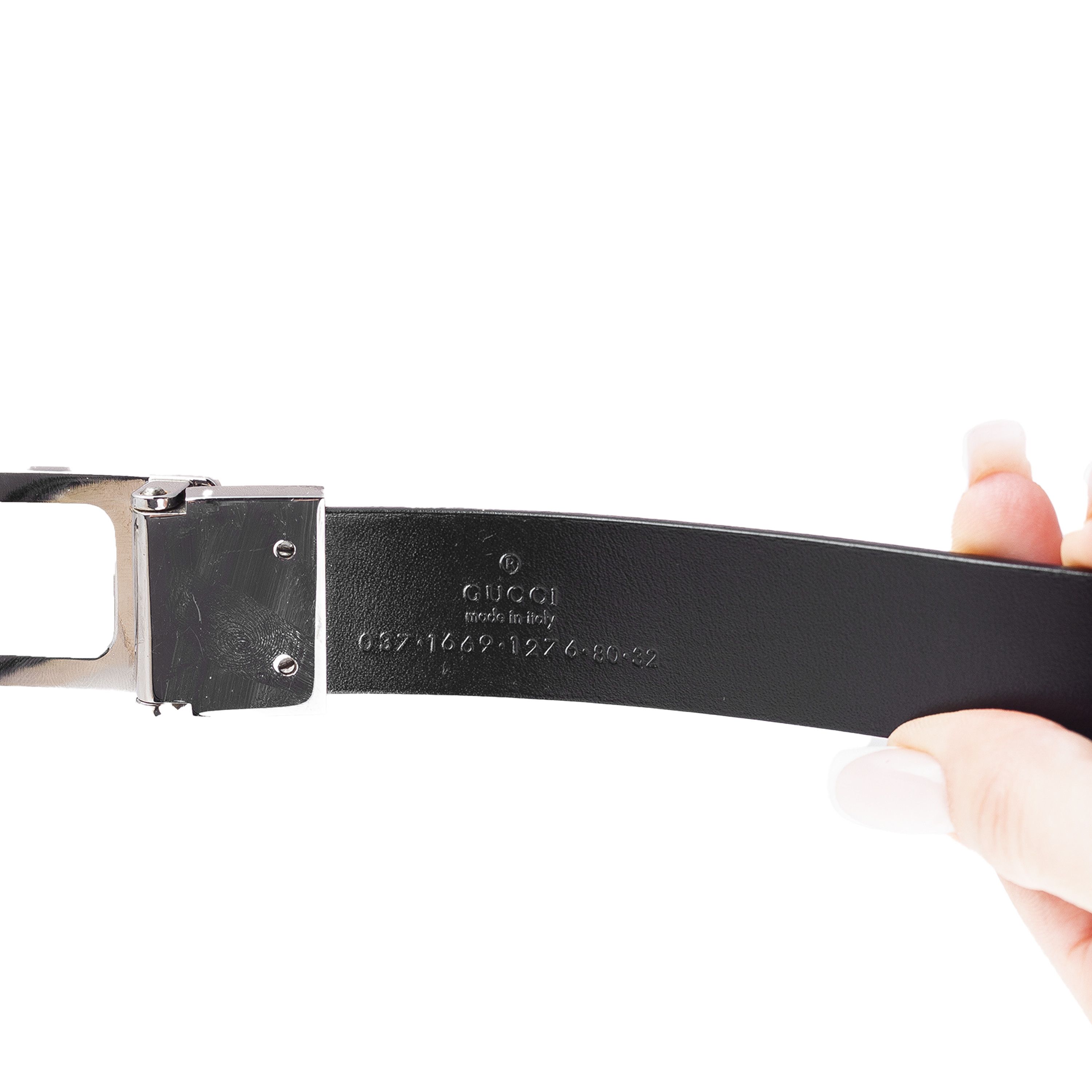 Gucci Gucci Black Leather Belt Size ONE SIZE - 3 Thumbnail