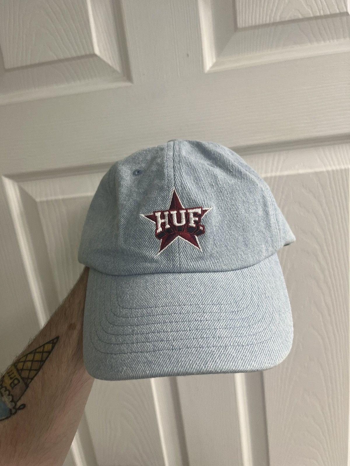 Huf HUF Skateboards Embroidered Denim Cap Size ONE SIZE - 1 Thumbnail
