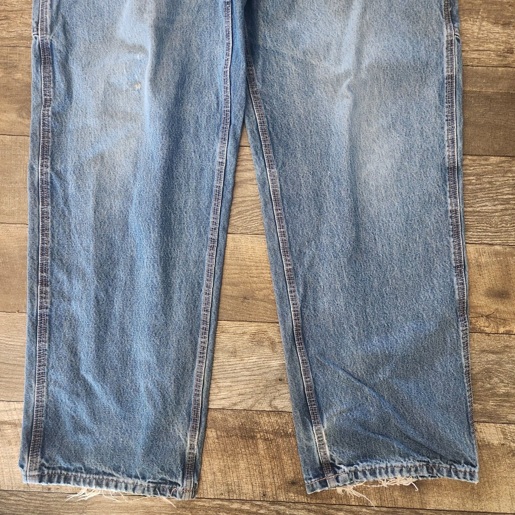 Carhartt Carhartt FR Jeans Mens 38x32 Carpenter Blue Cat 2 2112 Distressed Denim Straight Jeans Mens Blue Cat 2 2112 FR Denim Distressed Denim Size US 38 / EU 54 - 2 Thumbnail