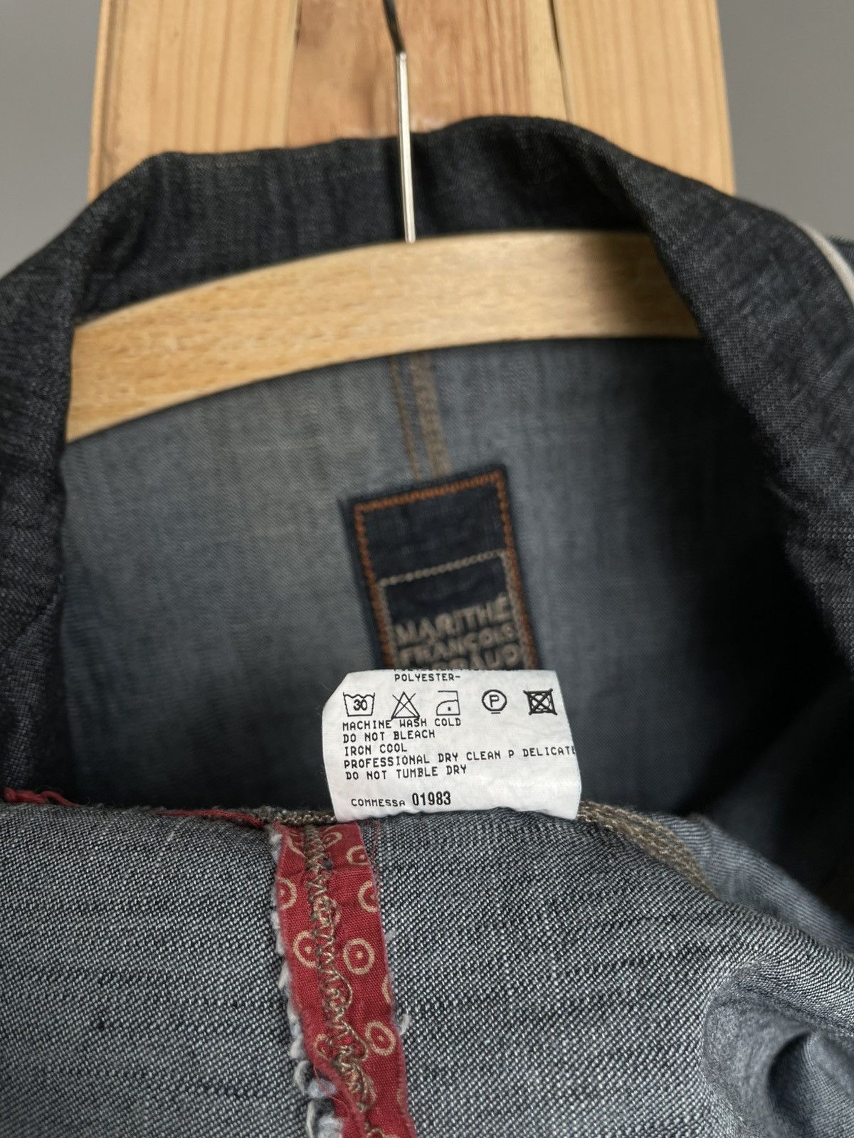 Marithe + Francois Girbaud Marithe Francois Girbaud Avant Garde Denim Blazer Jacket Size M / US 6-8 / IT 42-44 - 15 Thumbnail