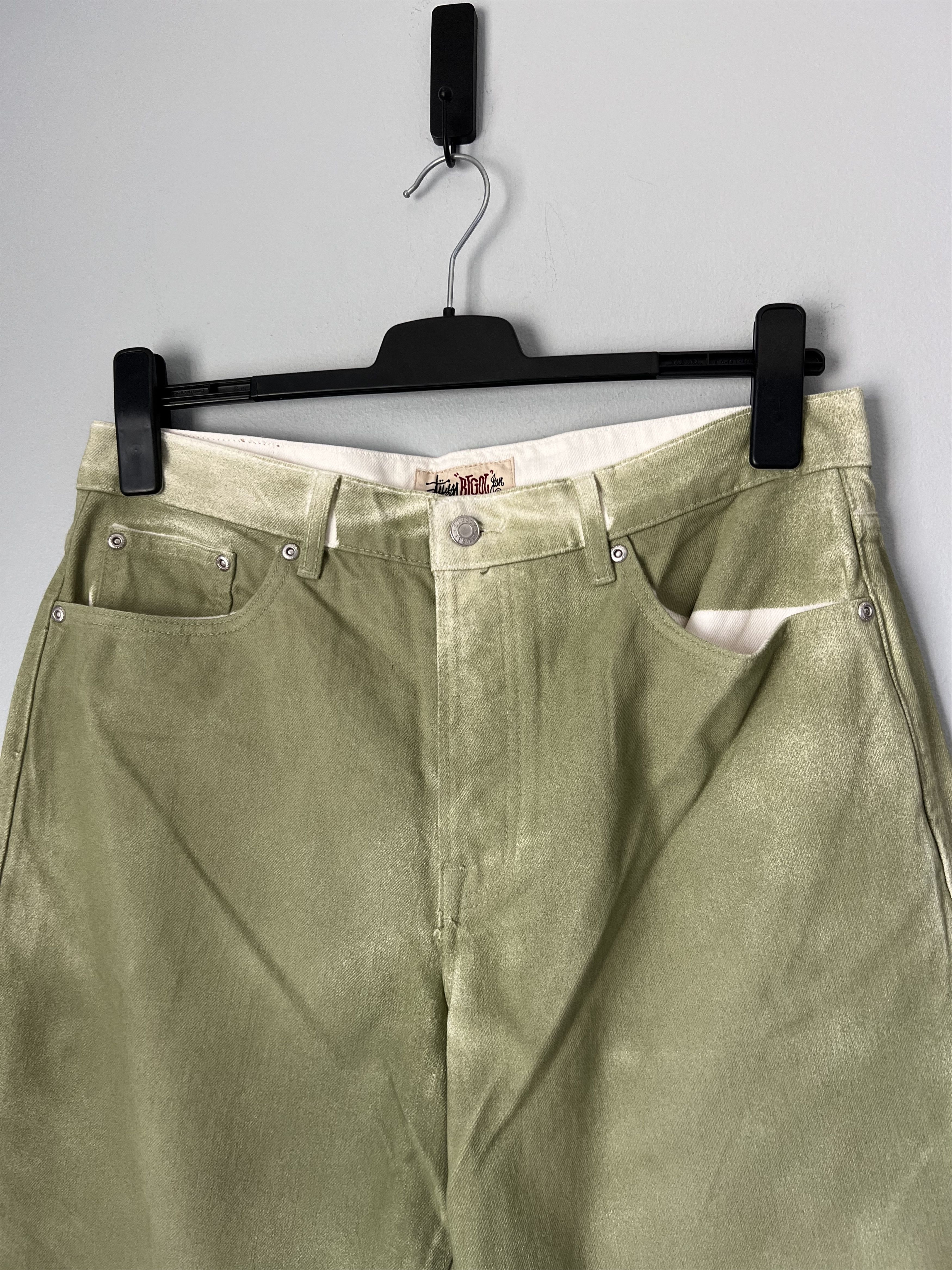 Stussy Stussy Big Ol Jeans in Olive Spray Dye Size US 32 / EU 48 - 2 Thumbnail