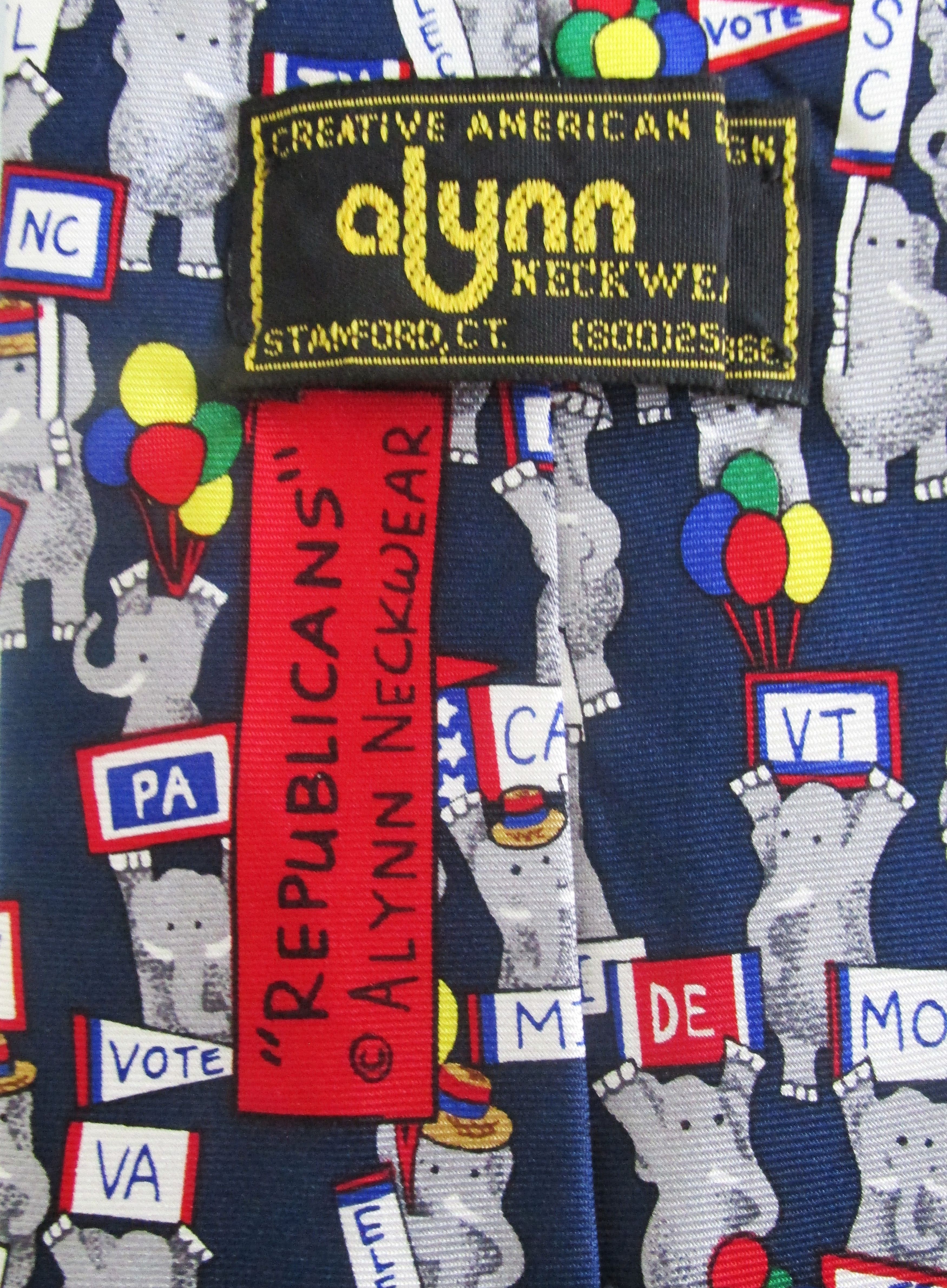 Other Alynn (NWOT) Republican Party Men's Silk Tie Size ONE SIZE - 4 Thumbnail