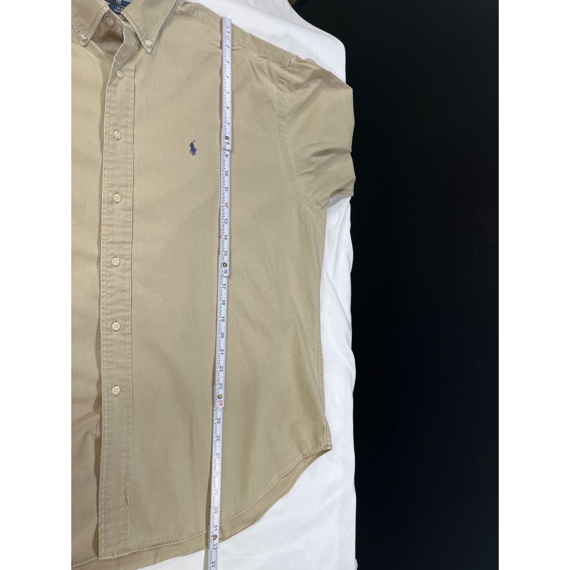 Ralph Lauren Ralph Lauren SKU 7778 Mens Classic Beige Button Down Long Sl Size US XL / EU 56 / 4 - 5 Thumbnail