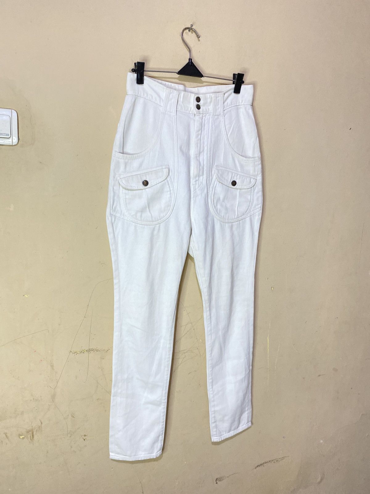 Kapital Kapital Japan White Denim Buckleback Size US 27 - 2 Thumbnail