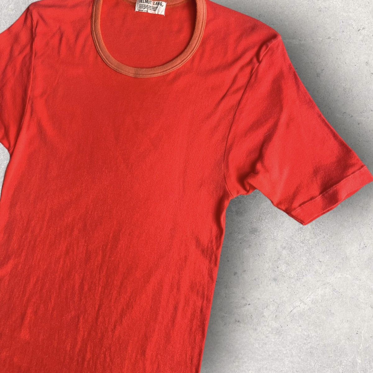 Helmut Lang 1995 Archive Red With Clay Pink Microrib Cotton Size US M / EU 48-50 / 2 - 2 Thumbnail
