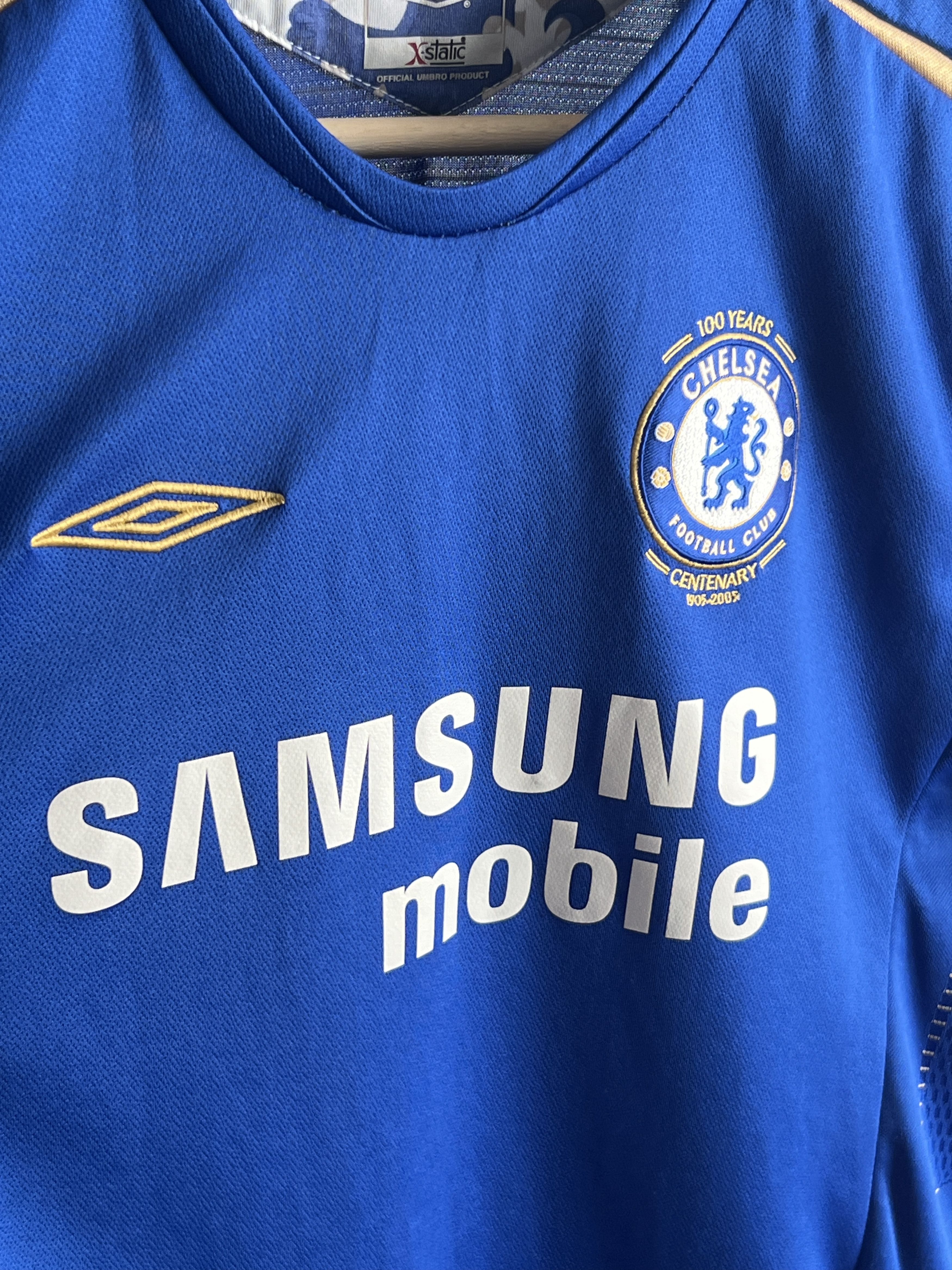 Chelsea Soccer × Umbro Soccer Jersey Umbro FC Chelsea 2005/06 Home Away 100 Years Size US XS / EU 42 / 0 - 4 Thumbnail