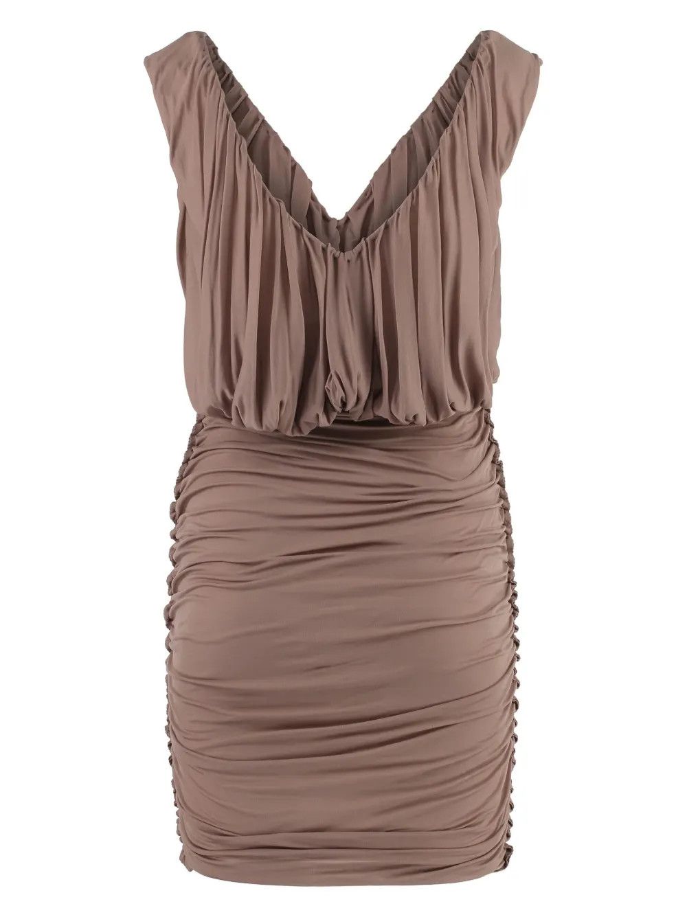 Saint Laurent Paris o1y0126 Mini Dress in Brown Size M / US 6-8 / IT 42-44 - 2 Thumbnail