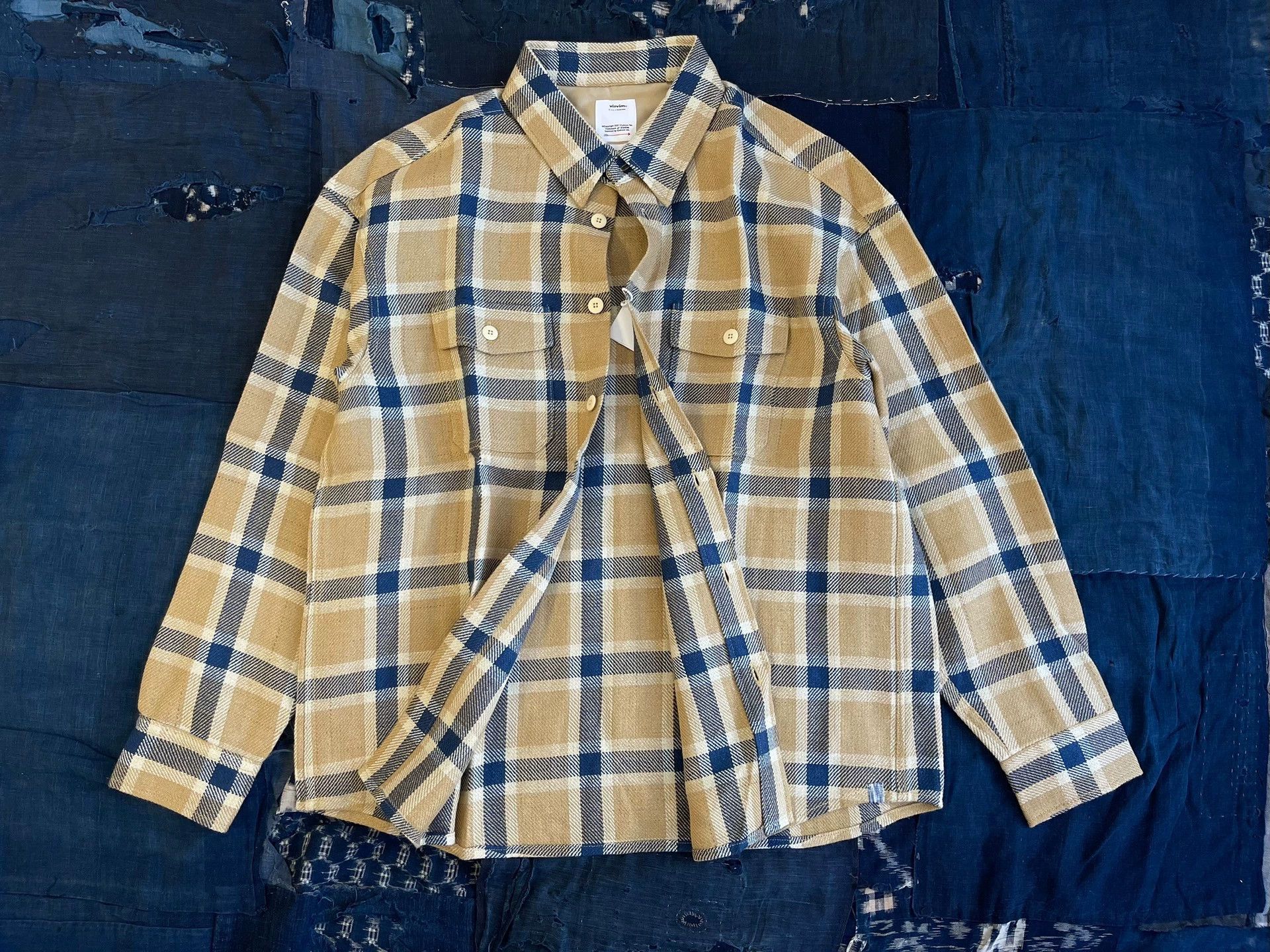 Visvim VISVIM 23AW LUMBER L/S Plaid Shirt Beige Size 2 NEW Size US M / EU 48-50 / 2 - 1 Thumbnail