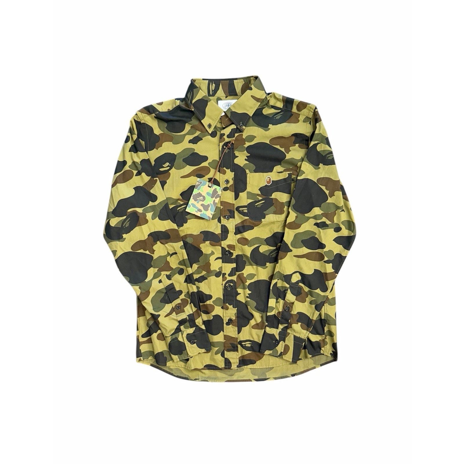 Bape Size L - Bape Camo Button Up Camo Long Sleeve Shirt NEW! Size US L / EU 52-54 / 3 - 1 Thumbnail